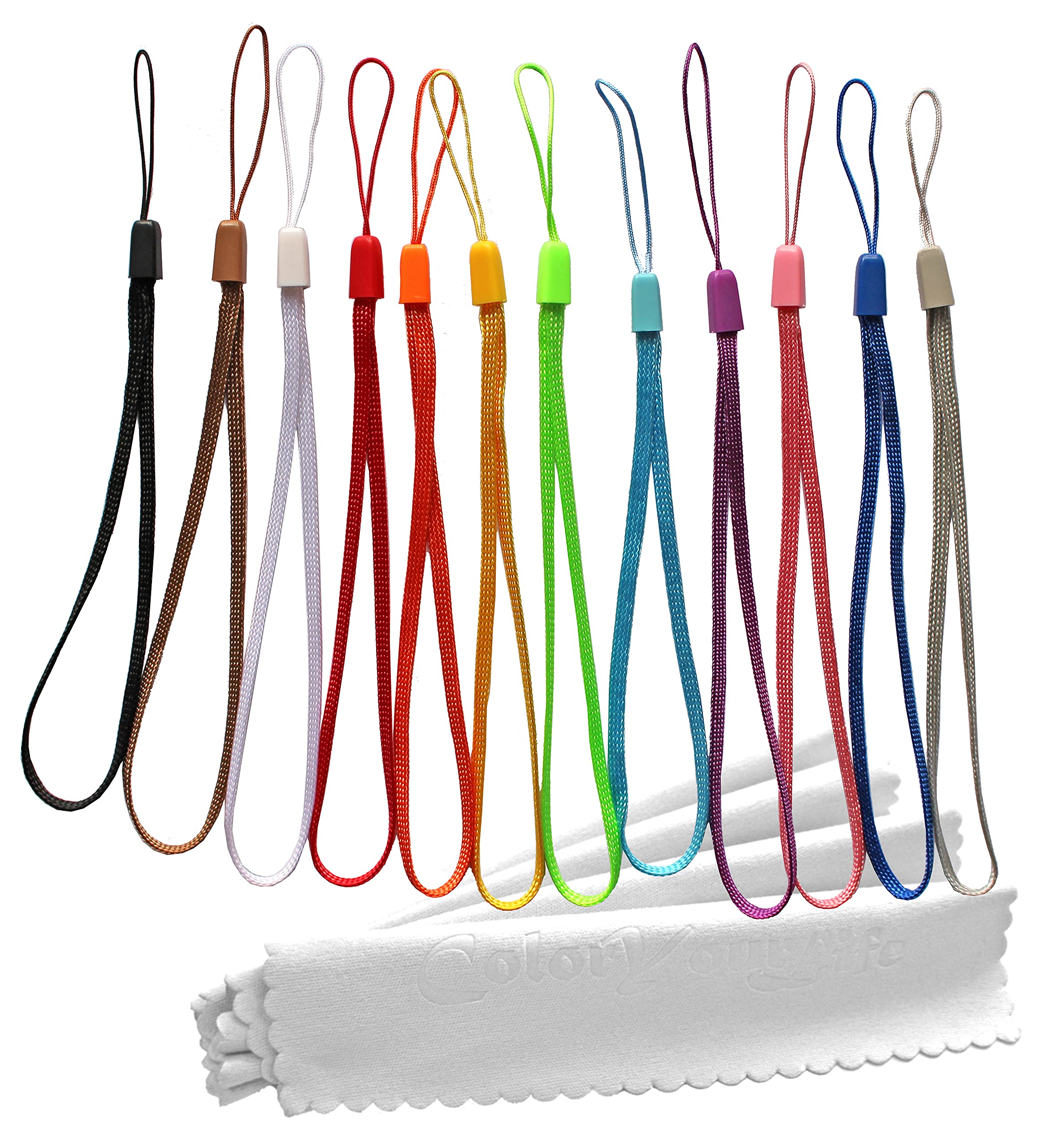 Coloryourlife Multi Color Wrist Straps Lanyards Strings For Usb Flash Drive Memory Stick Stylus Pens And Small Items With Microf