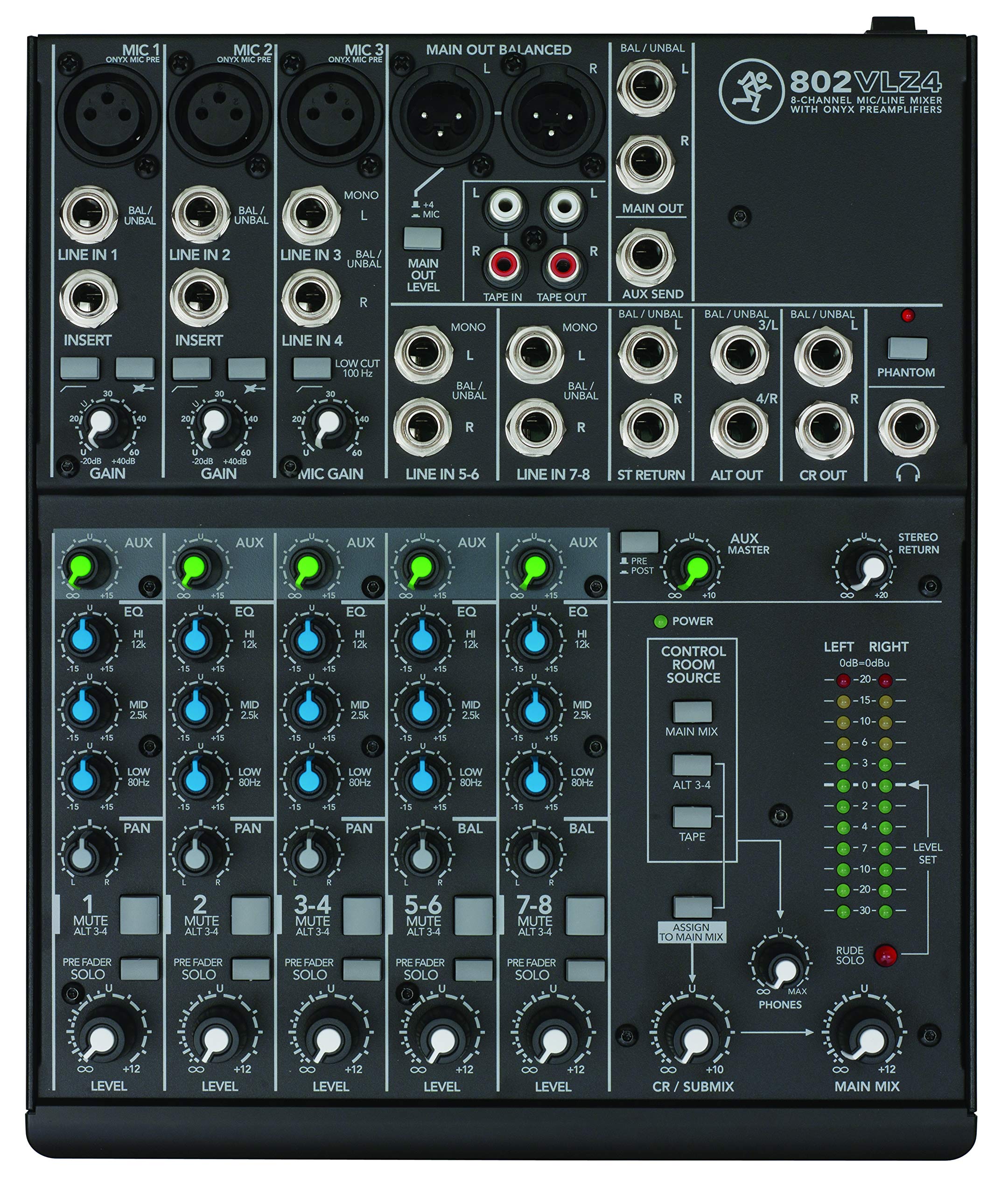 Mackie 802Vlz4 Dj Mixer   Audio Mixers (20 20000 Hz)