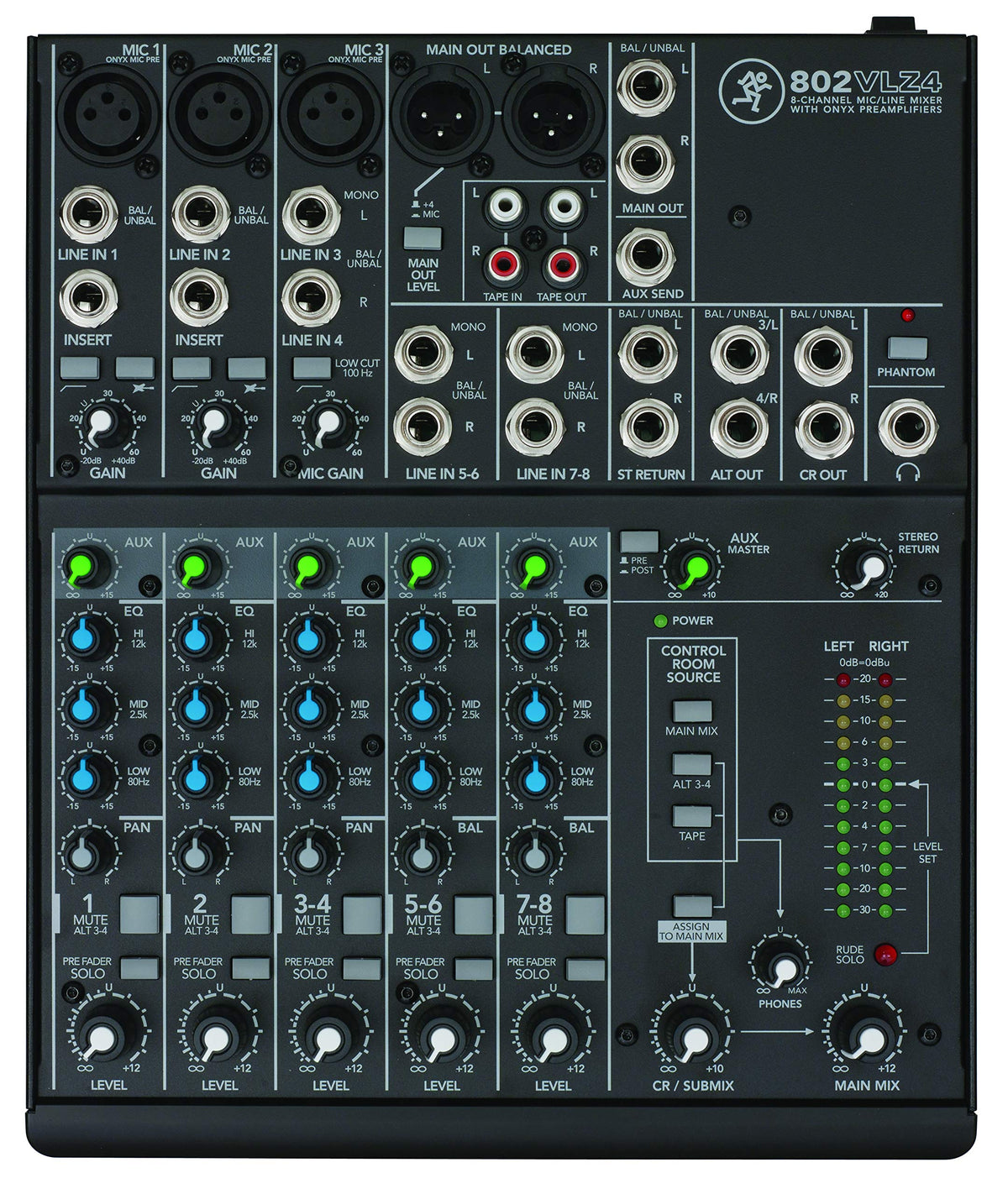 Mackie 802Vlz4 Dj Mixer   Audio Mixers (20 20000 Hz)