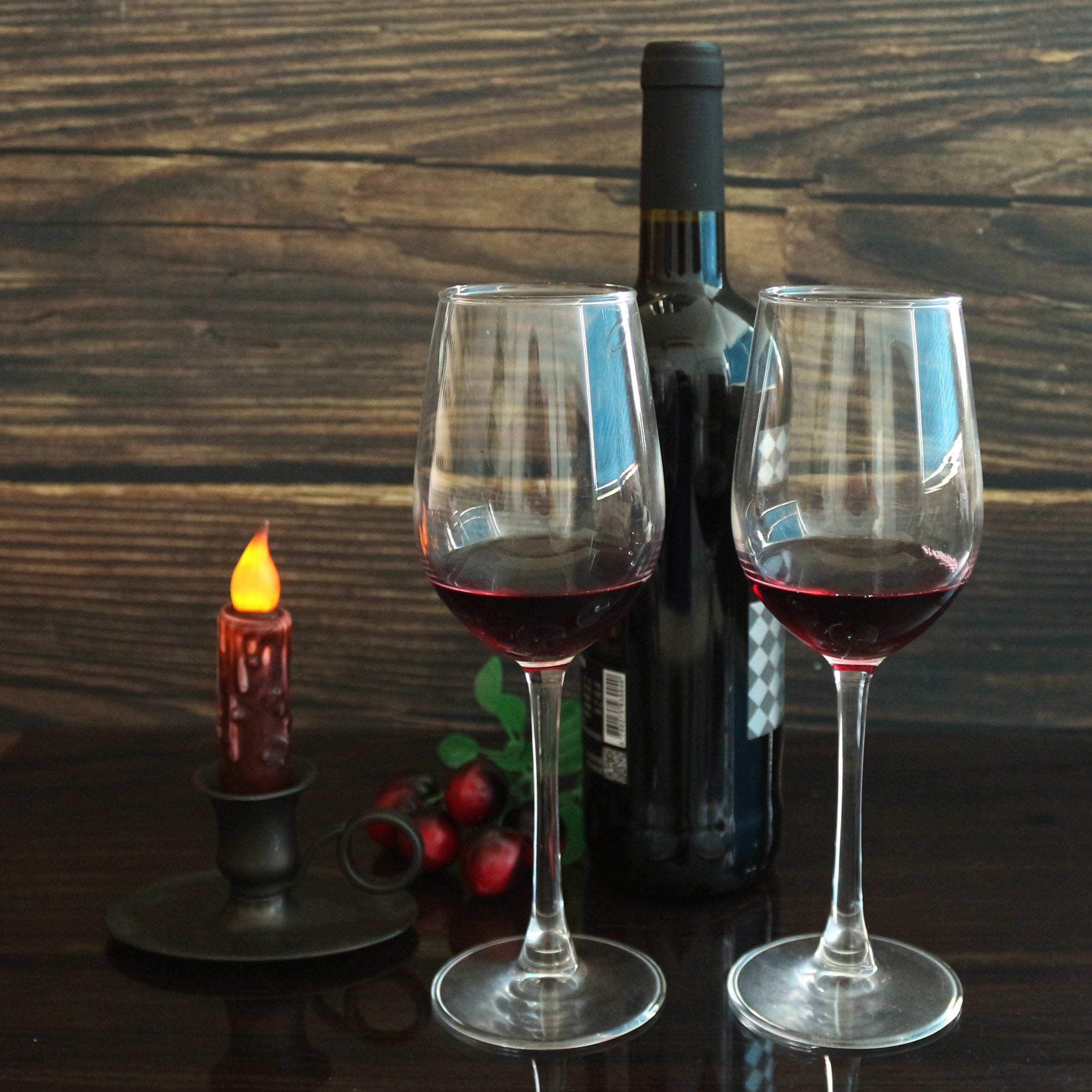 Cvhomedeco. Real Wax Hand Dipped Battery Operated Led Timer Taper Candles Country Primitive Flameless Lights D?Or, 4 3/4 Inch, B