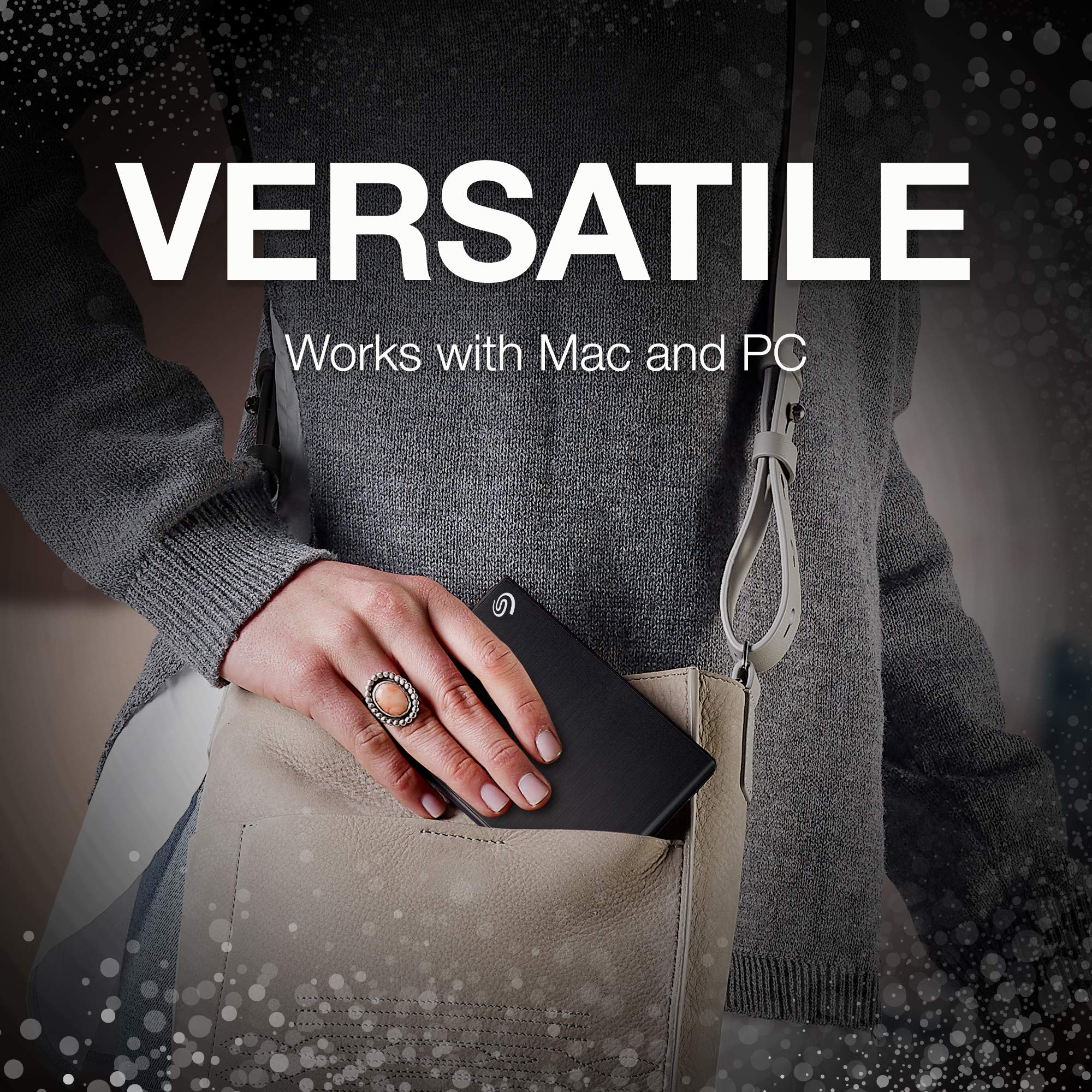 Seagate Backup Plus Slim 1Tb External Hard Drive Portable Hdd   Black Usb 3.0 For Pc Laptop And Mac, 1 Year Mylio Create, 2 Mont