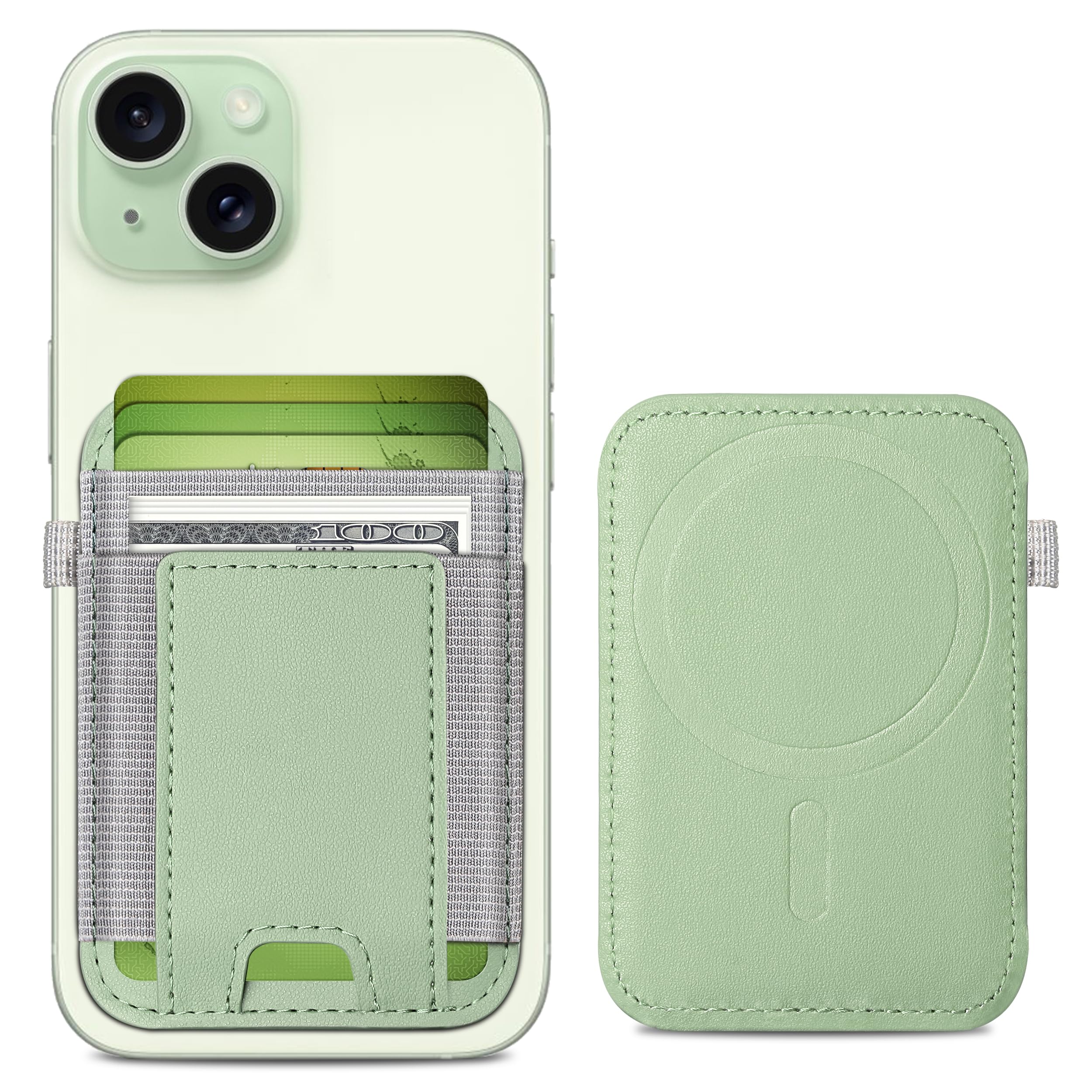 Magnetic Card Wallet Holder For Apple Magsafe, Magsafe Wallet For Iphone 16/15/14/13/12, Magsafe Leather Wallet, Magnetic Wallet