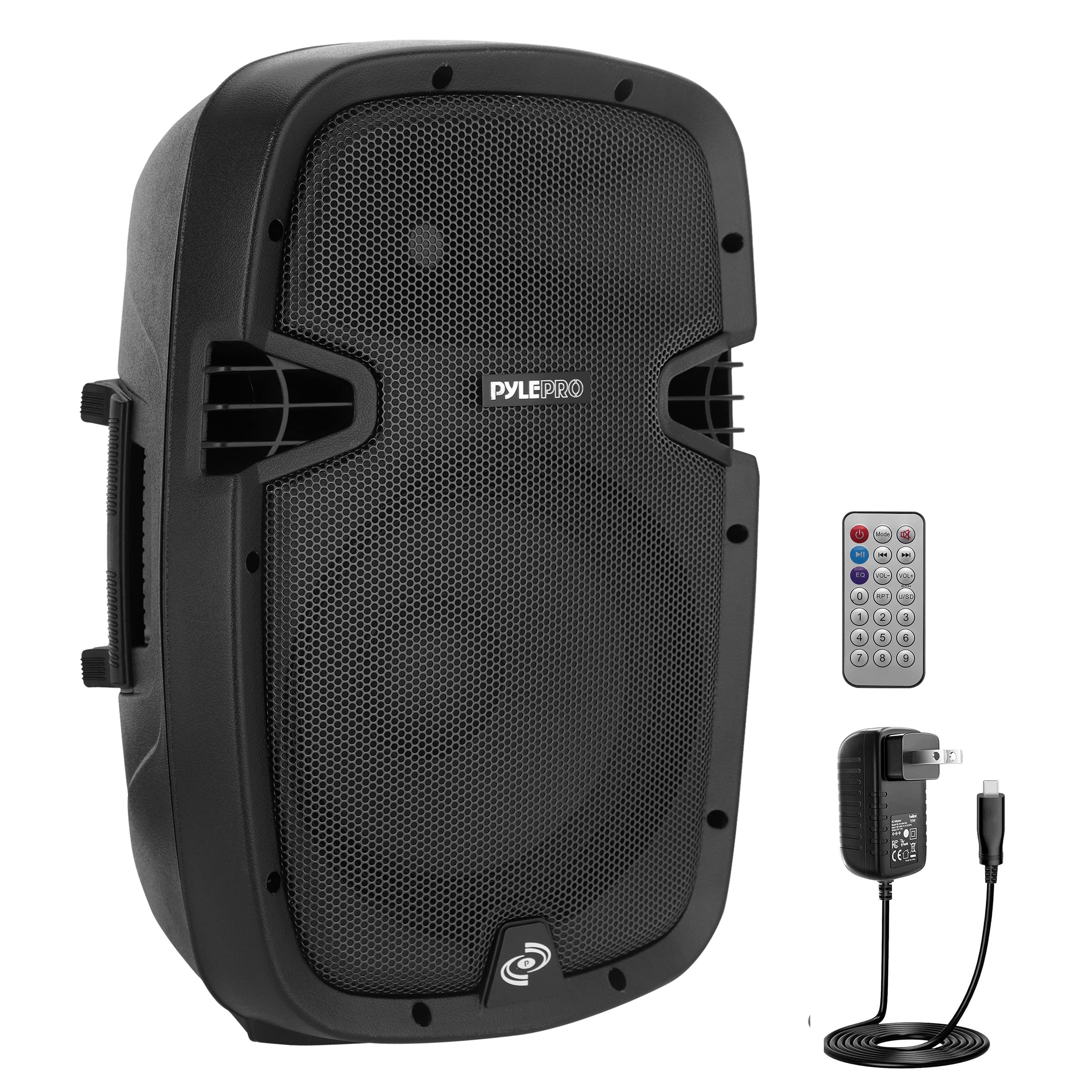 Pyle Pro Powered Active Pa Loudspeaker Bluetooth System   10 Inch Bass Subwoofer Monitor Speaker And Built In Usb For Mp3, Dj Pa