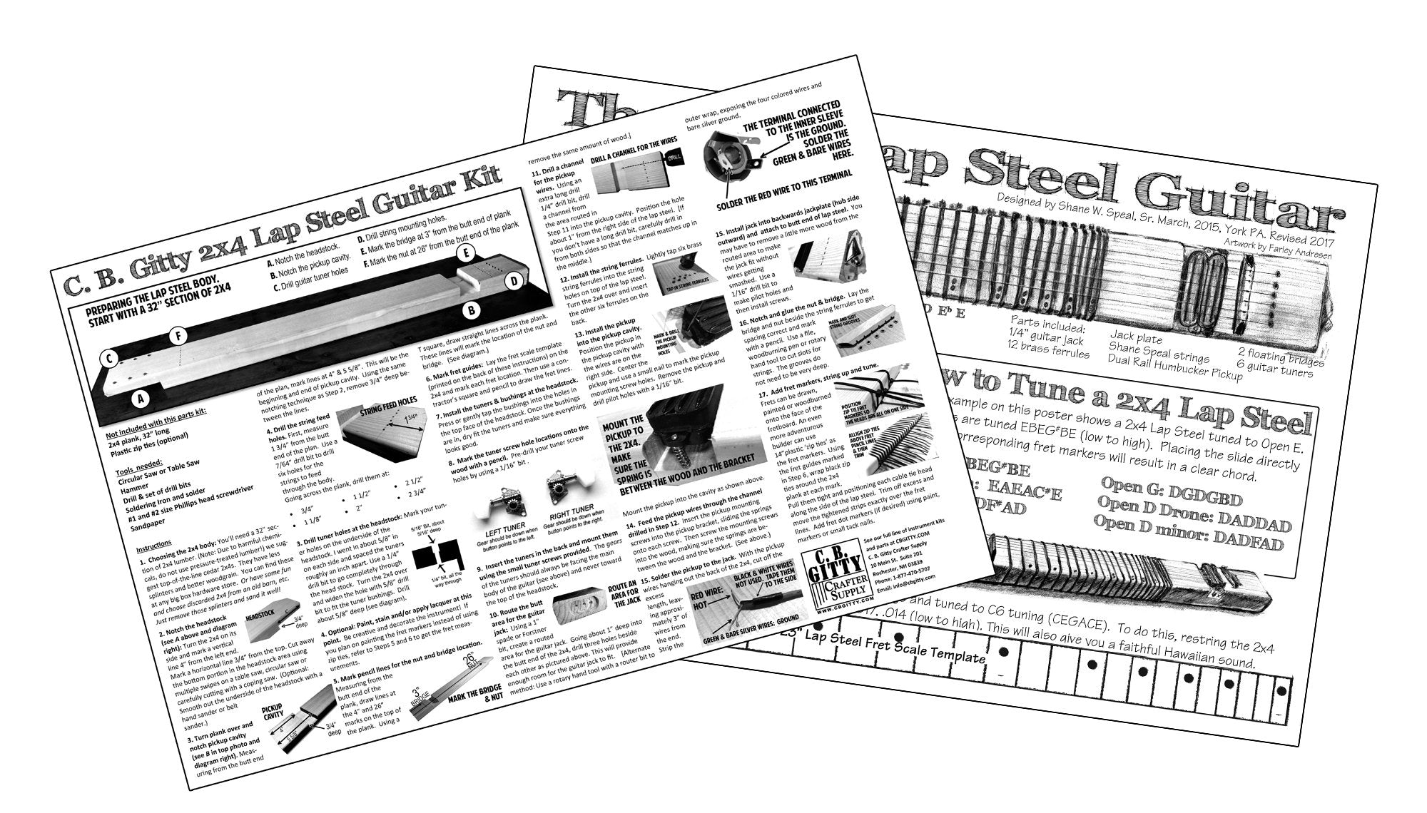 2X4 Lap Steel Guitar Kit   The Diy Slide Guitar   You Supply The 2X4!