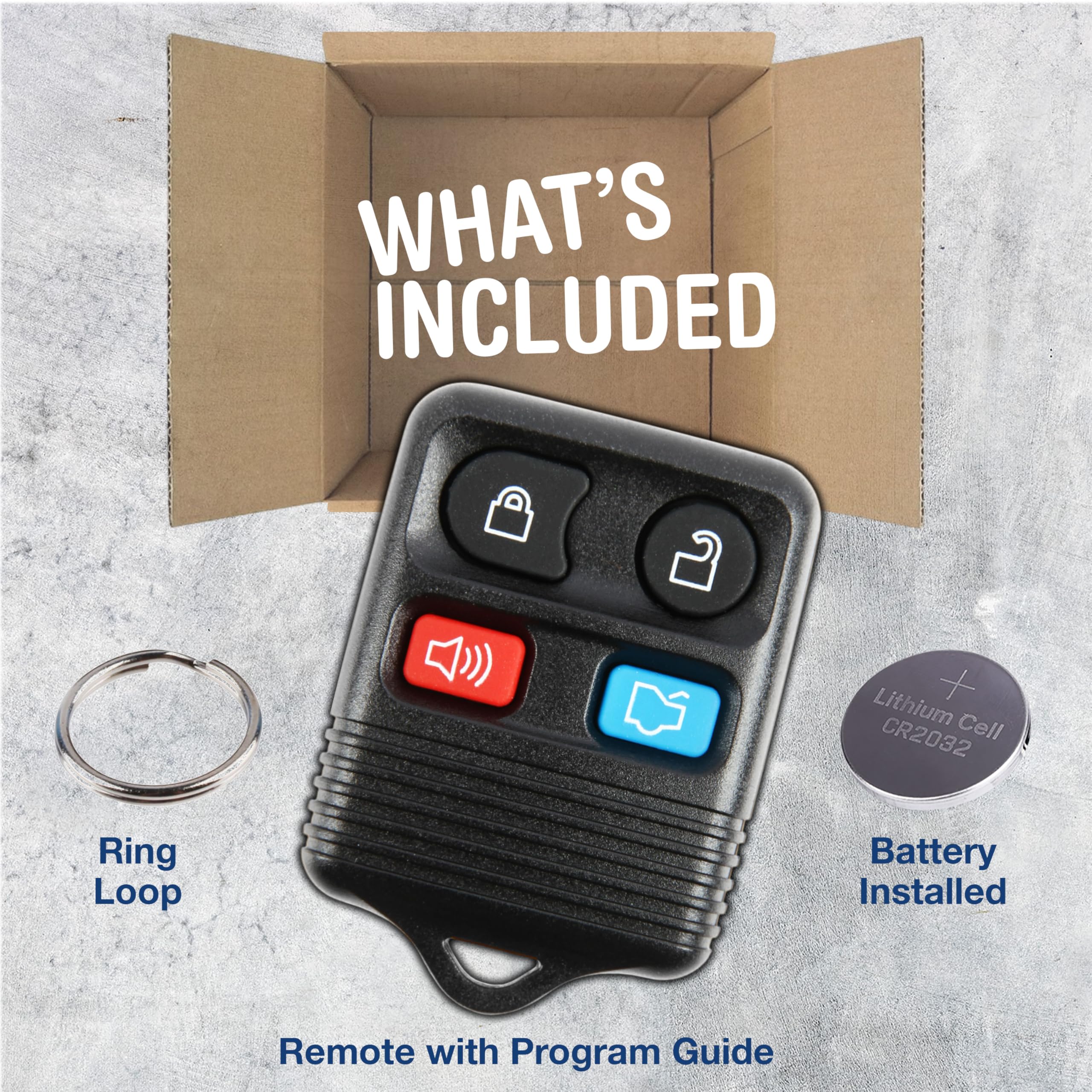 Keylessoption Replacement Keyless Entry Remote Control Car Key Fob   Black