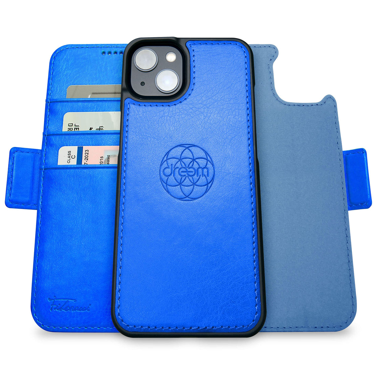 Dreem Fibonacci Iphone 14 Wallet Case / 2 In 1 Shockproof Case And Detachable Vegan Leather Folio, Magsafe Compatible, Rfid Prot