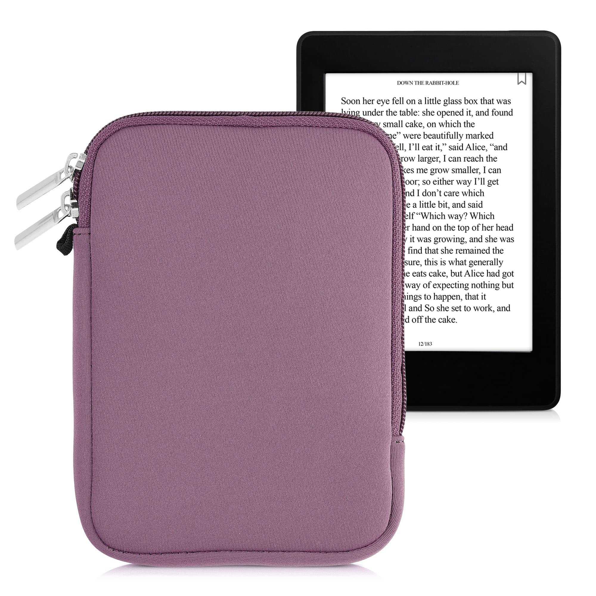 Kwmobile Neoprene E Reader Pouch Size 6'' Ereader   Universal Ebook Sleeve Case With Zipper   Lavender