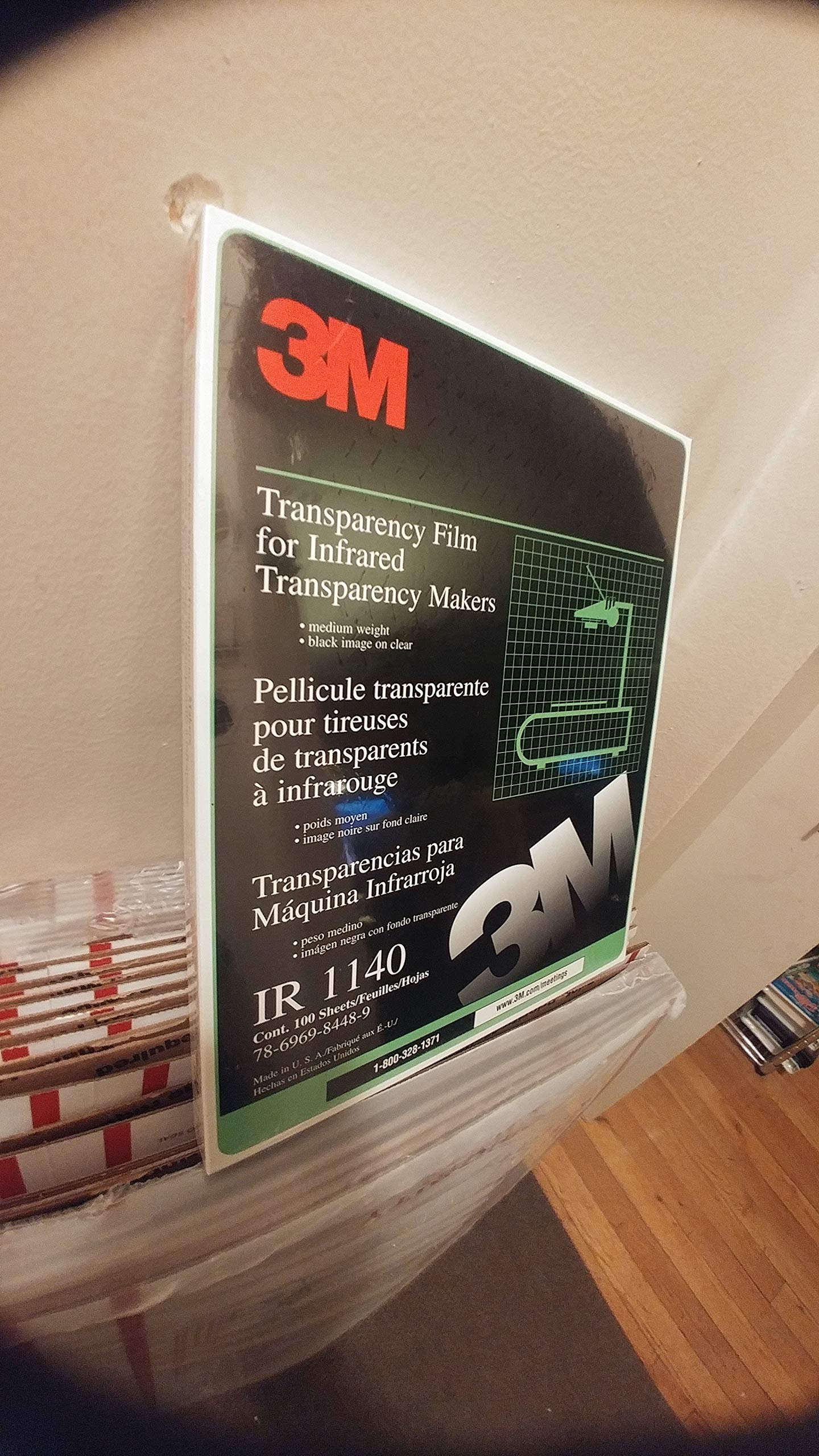 3M Transparency Film For Infrared Printers, Clear, 8 1/2in. x 10 1/2in., 4 Mil, Box Of 100 Sheets