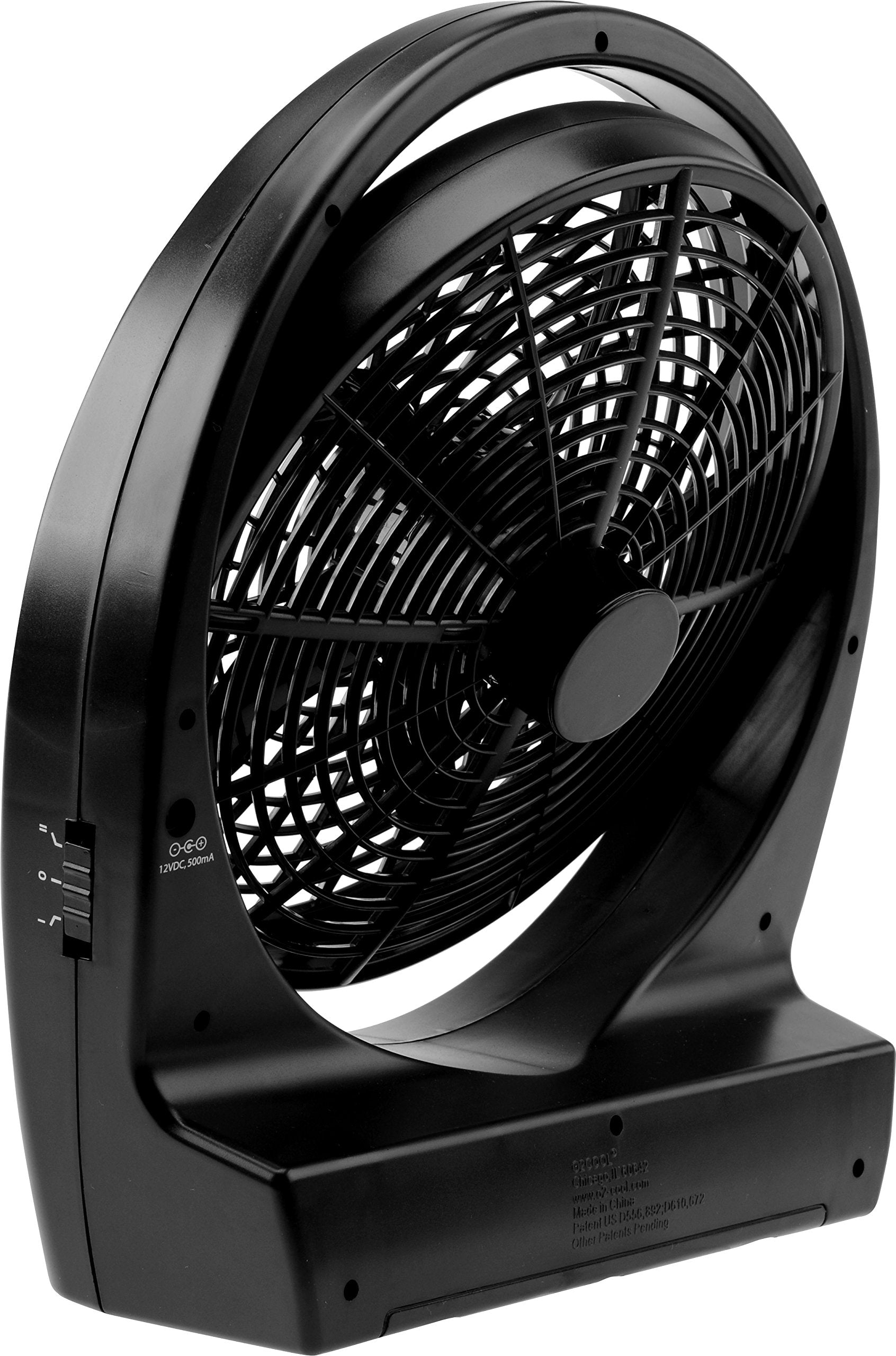 O2Cool Fan 10 Inch Battery Or Electric Operated Indoor/Outdoor Portable Fan With Ac Adapter, Tilts 90 Degrees