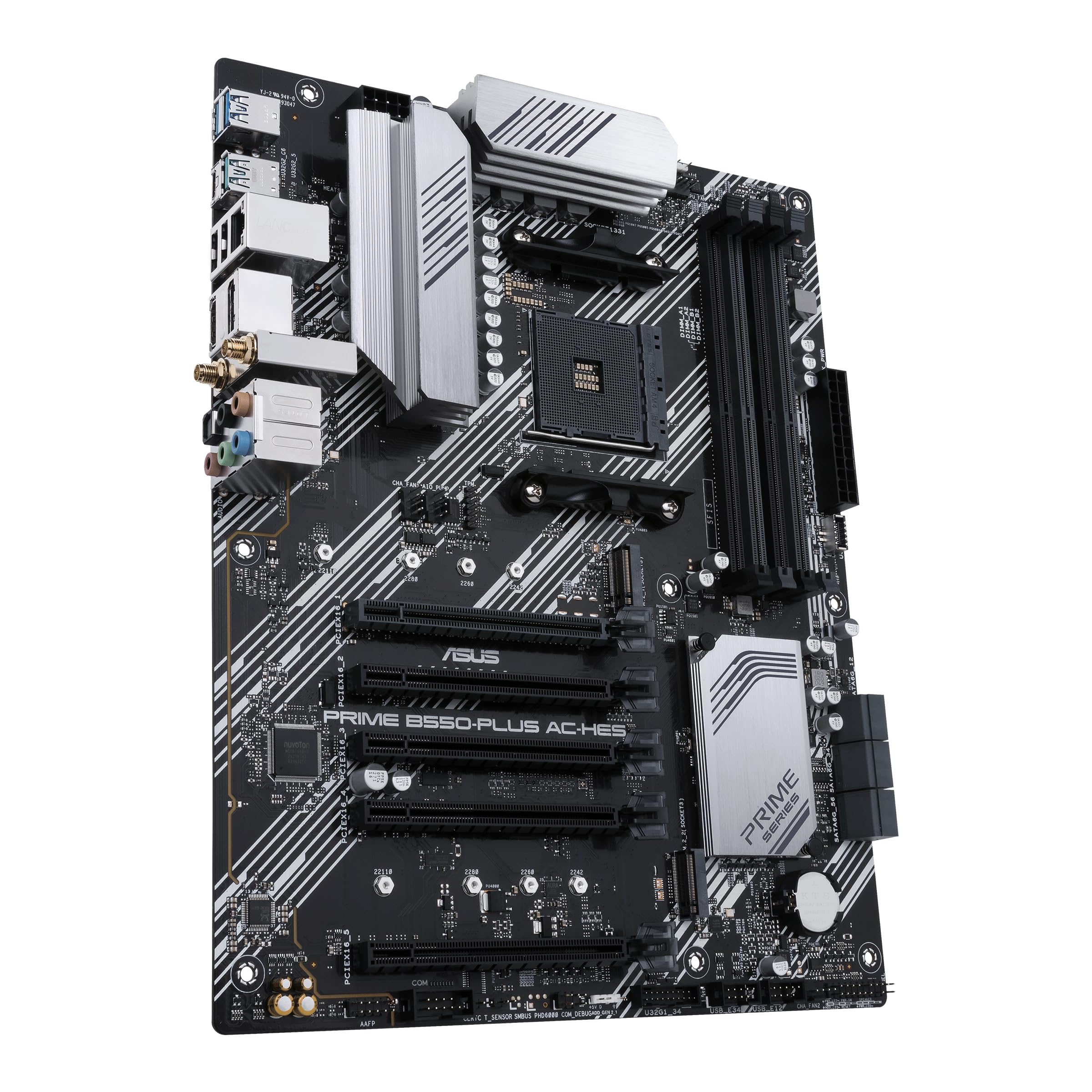 Asus Prime B550 Plus Ac Hes Amd Am4 (3Rd Gen Ryzen) Atx Motherboard (Dual M.2, Pcie4.0, Wifi5, 1Gb Ethernet, Sata 6 Gbps, Usb 3.