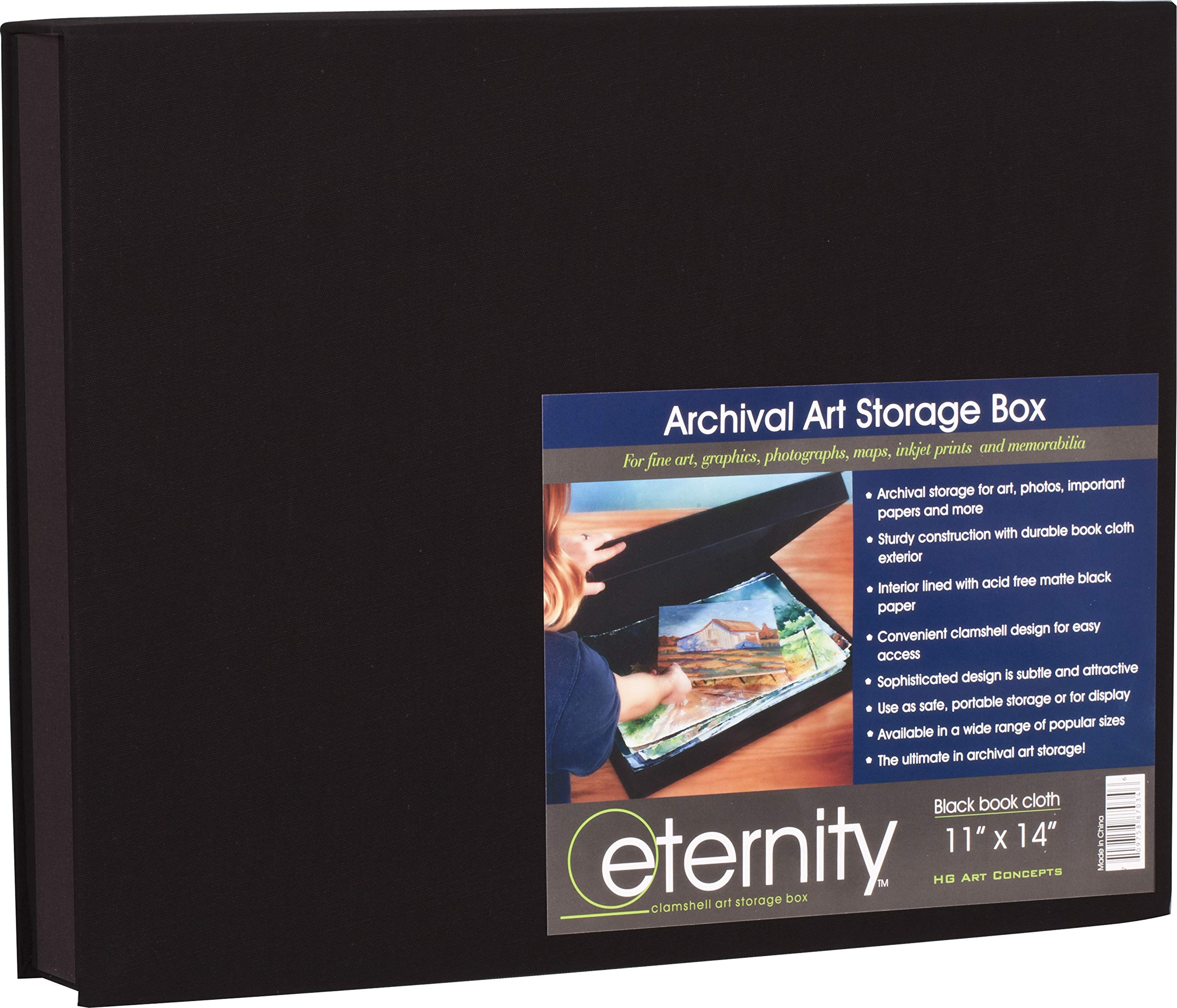 Hg Art Concepts Art Photo Storage Box Eternity Archival Clamshell Box For Storing Artwork, Photos & Documents Deluxe Acid Free S
