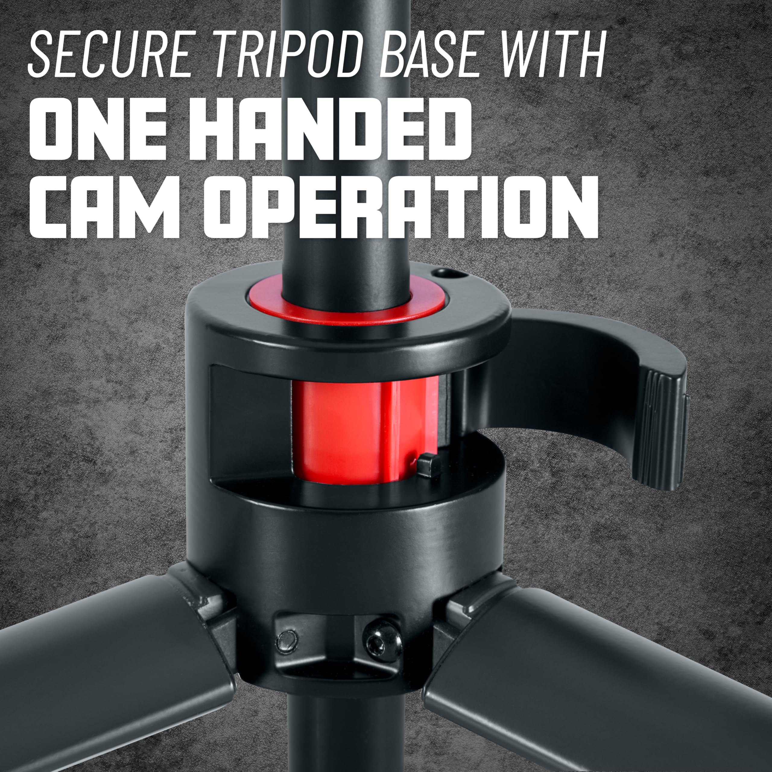 Gator Frameworks Id Series Tripod Mic Stand With 26 Dual Section Adjustable Boom Arm, Fully Collapsable Into Compact Cylinder Sh