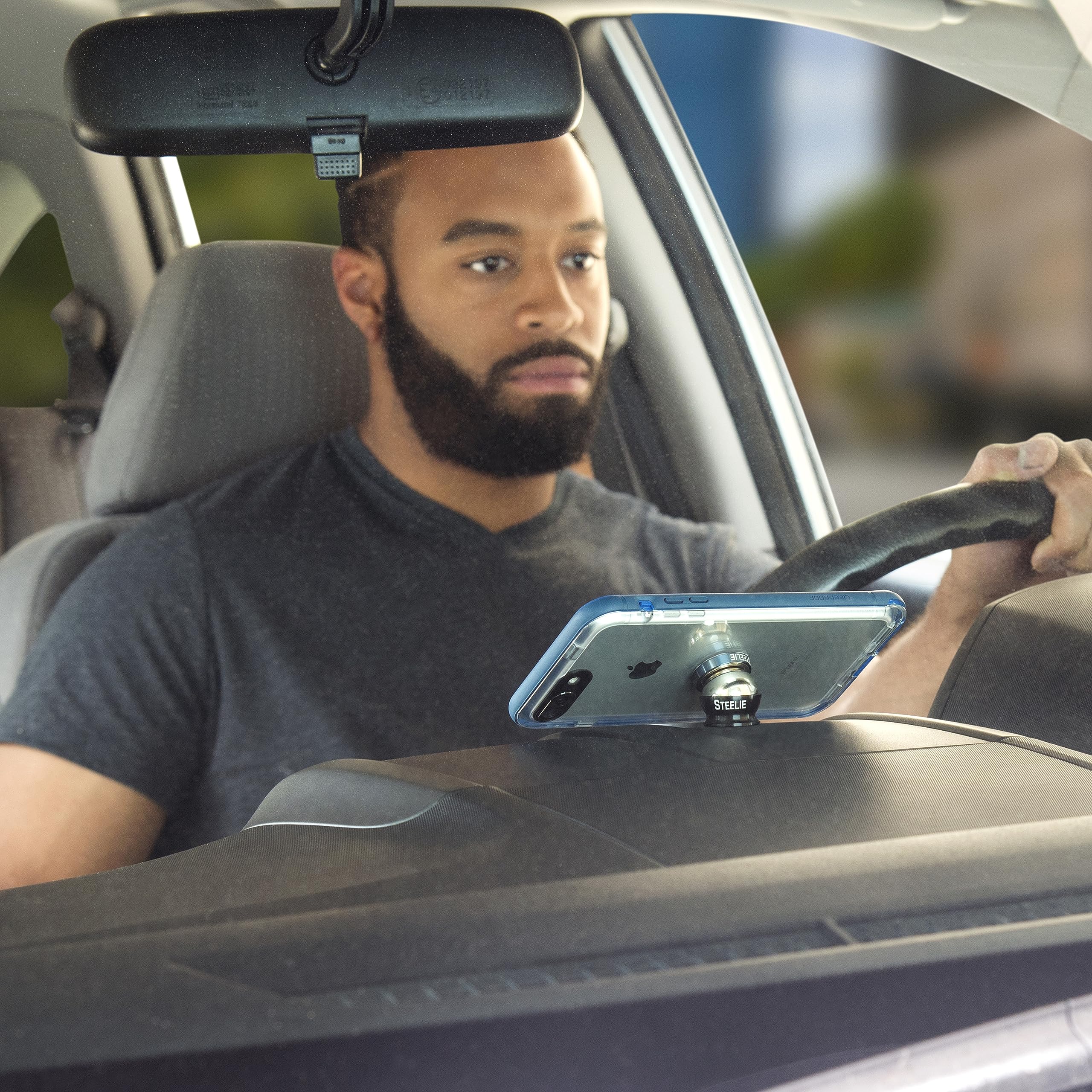 Nite Ize Steelie Magnetic Phone Socket Plus - Dashboard Phone Mount Socket With Strong Magnet - Phone Holder Accessory Compatibl