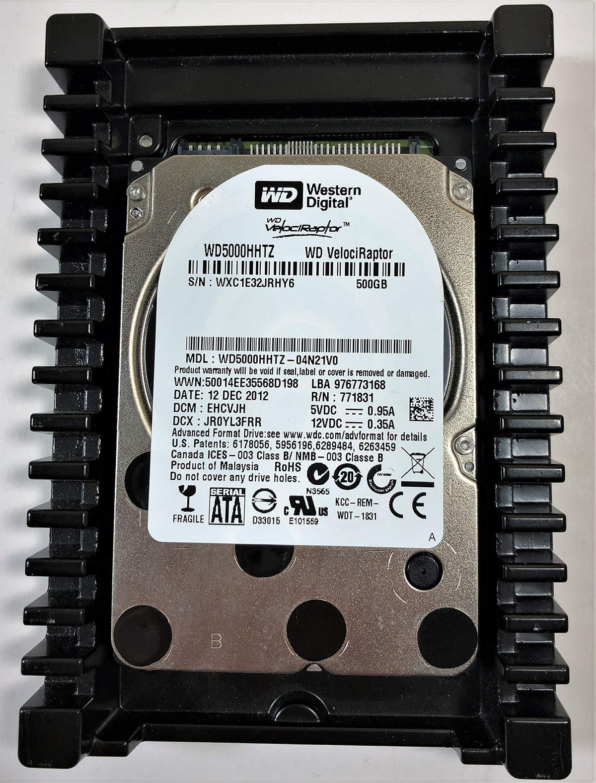 Western Digital VelociRaptor 500 GB 3.5 Internal Bare Hard Drive ...