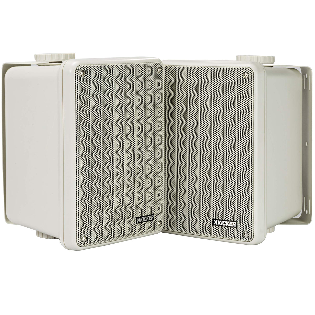 Kicker Kb6B 2 Way Full Range Indoor Outdoor Speakers (Pair) Weatherproof Speakers For Patio Garage Poolside In Home, 6.5 Inch Wo