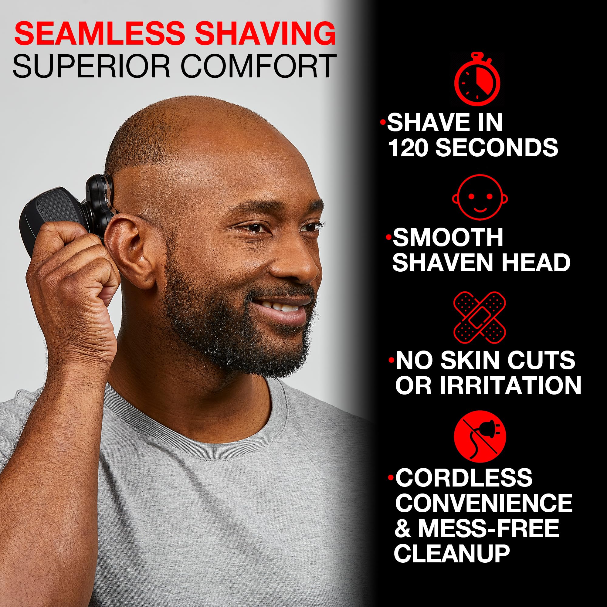 Remington Balder Pro Head Shaver, Black, 1 Count