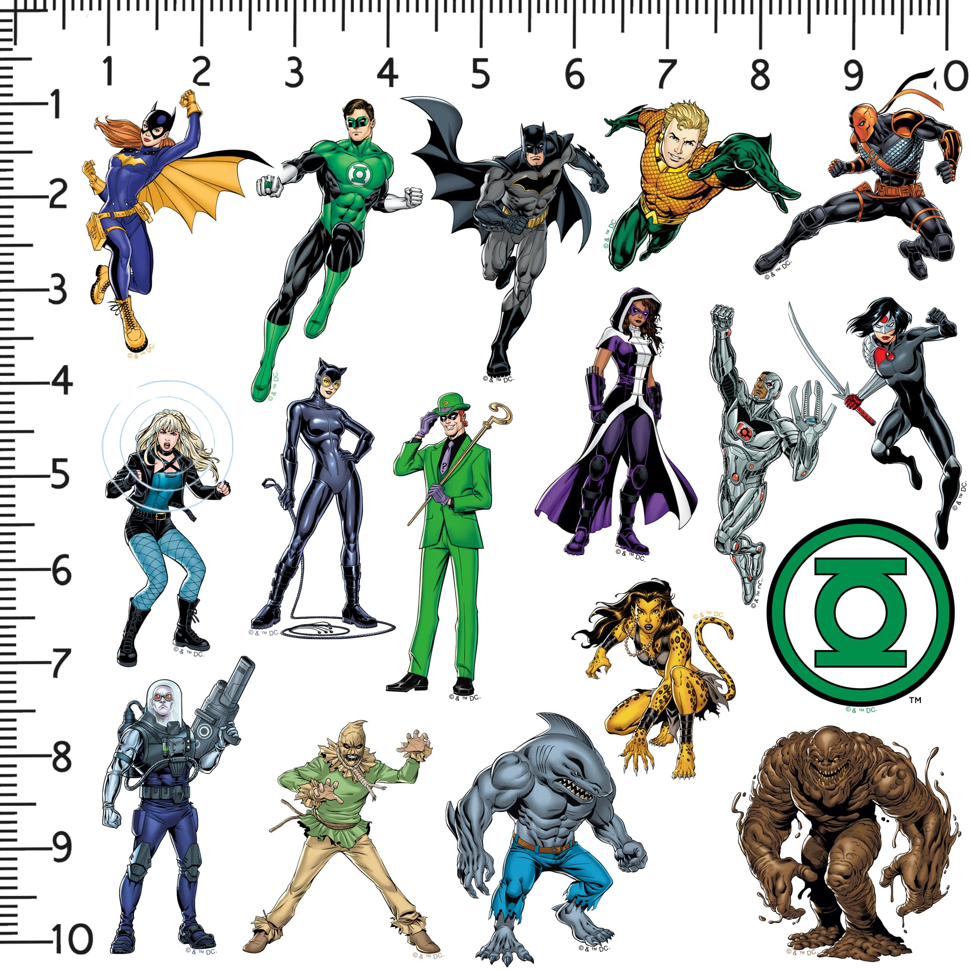 GRAPHICS & MORE Justice League Vinyl Stickers - 50ct Large Deluxe Pack for Laptop, Water Bottle, Scrapbooking, Indoor/Outdoor