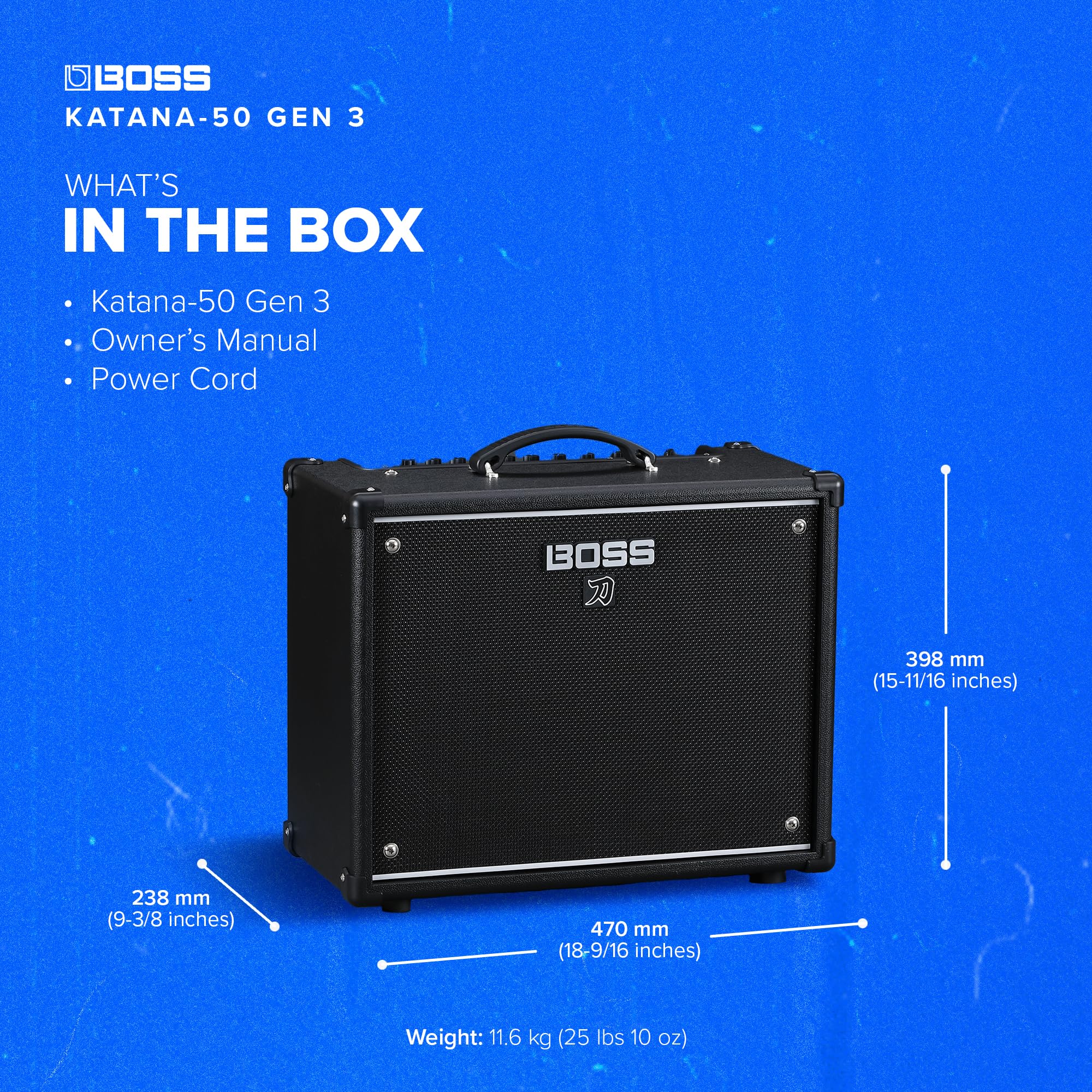 Boss Katana 50 Gen 3 Combo Amplifier   50 Watts, 1 X 12 Inches