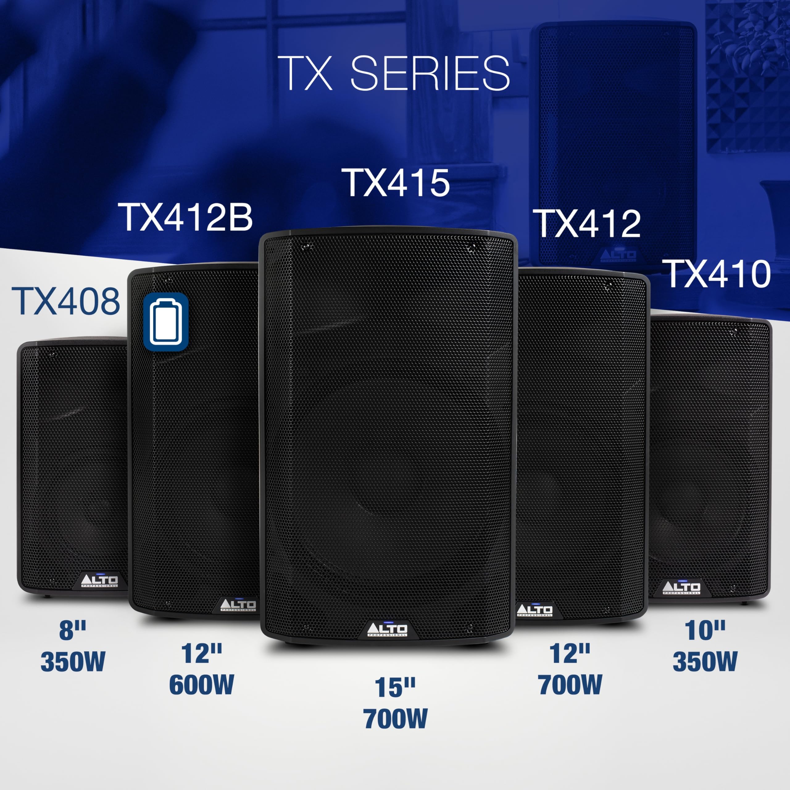Alto Tx412 700W 12-Inch Powered Pa Speaker With Tws Bluetooth, 2-Channel Mixer, For Outdoor Dj Or Band Performances, Rehersals,