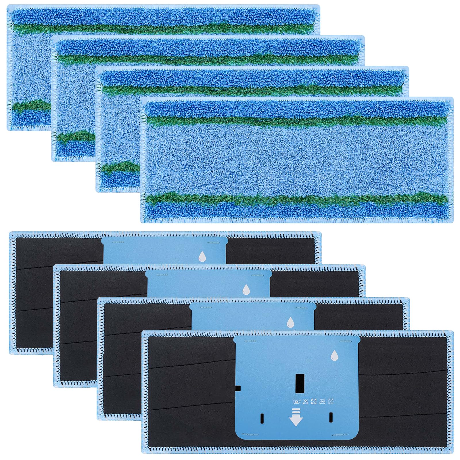 Extolife 8 Pack M6 Mopping Wet Pads For Irobot Braava Jet M6 (6110) (6012) (6112) (6113) Ultimate Robot Mop, Washable And Reusab