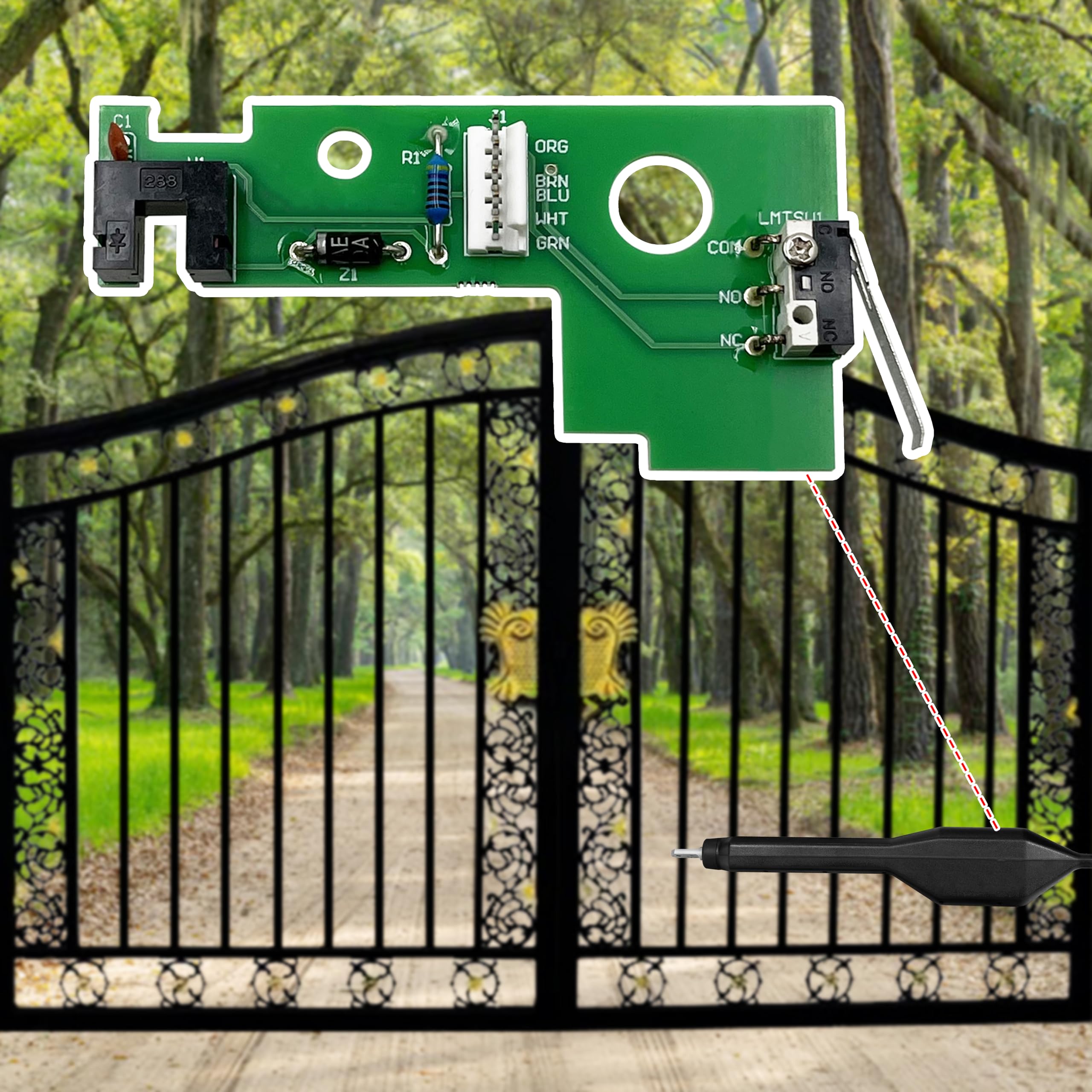 Rev Counter Board Compatible With Fm350 Fm352 Fm500 Fm502 Fm600 2000Xl,Replacement For Mighty Mule Gto Rvctbd50, Green