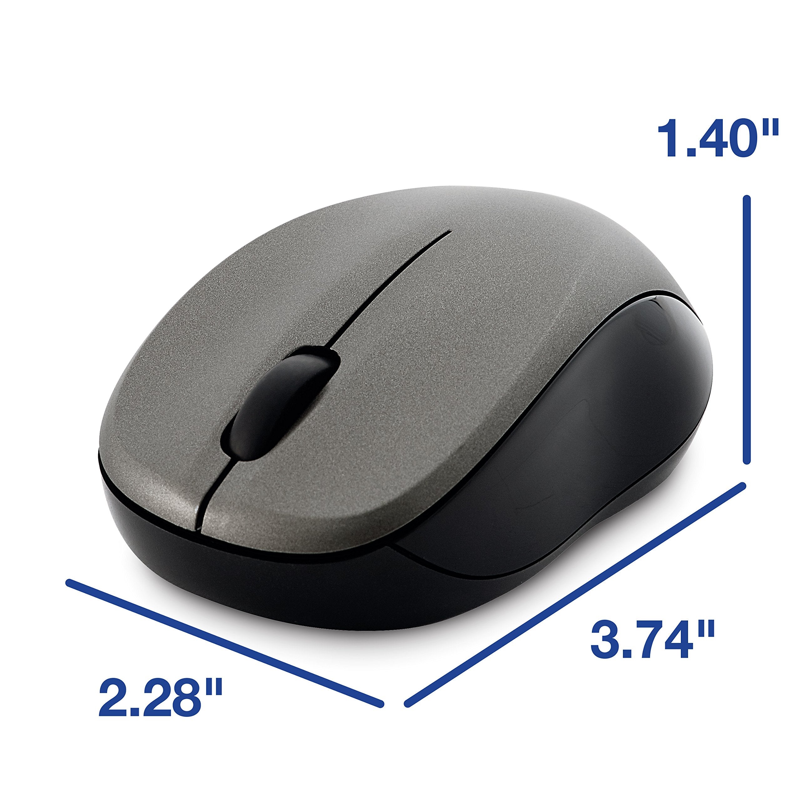Verbatim Wireless Silent Mouse 2.4Ghz With Nano Receiver - Ergonomic, Blue Led, Noiseless And Silent Click For Mac And Windows -