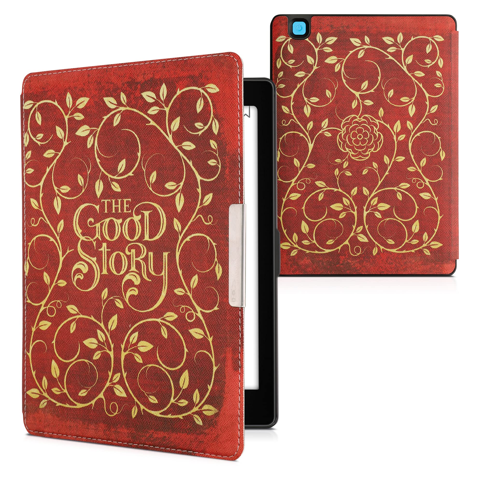 Kwmobile Case Compatible With Kobo Aura One Case   Ereader Cover   Good Story Yellow/Orange/Red