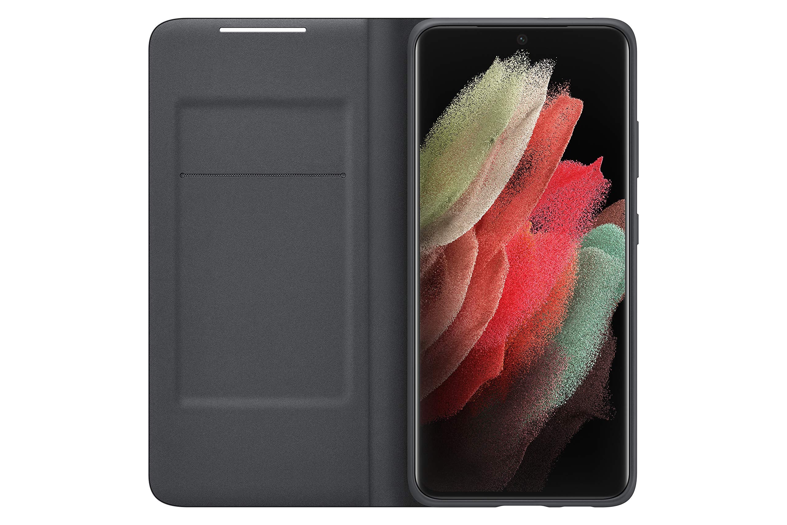 Samsung Galaxy S21 Ultra Case, Led Wallet Cover   Black (Us Version)