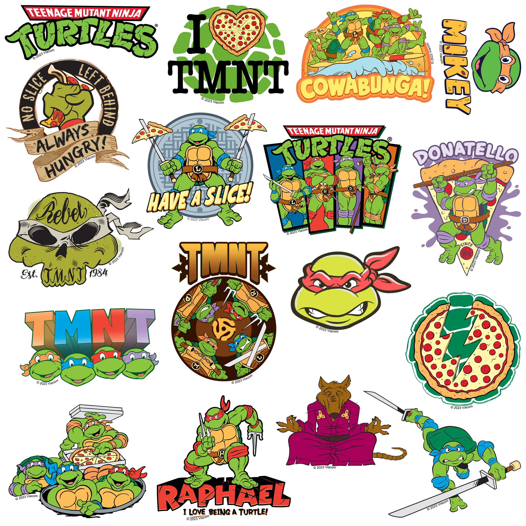 Tmnt Teenage Mutant Ninja Turtles 50Ct Sticker Pack Large Deluxe Stickers Variety Pack   Laptop, Water Bottle, Scrapbooking, Tab