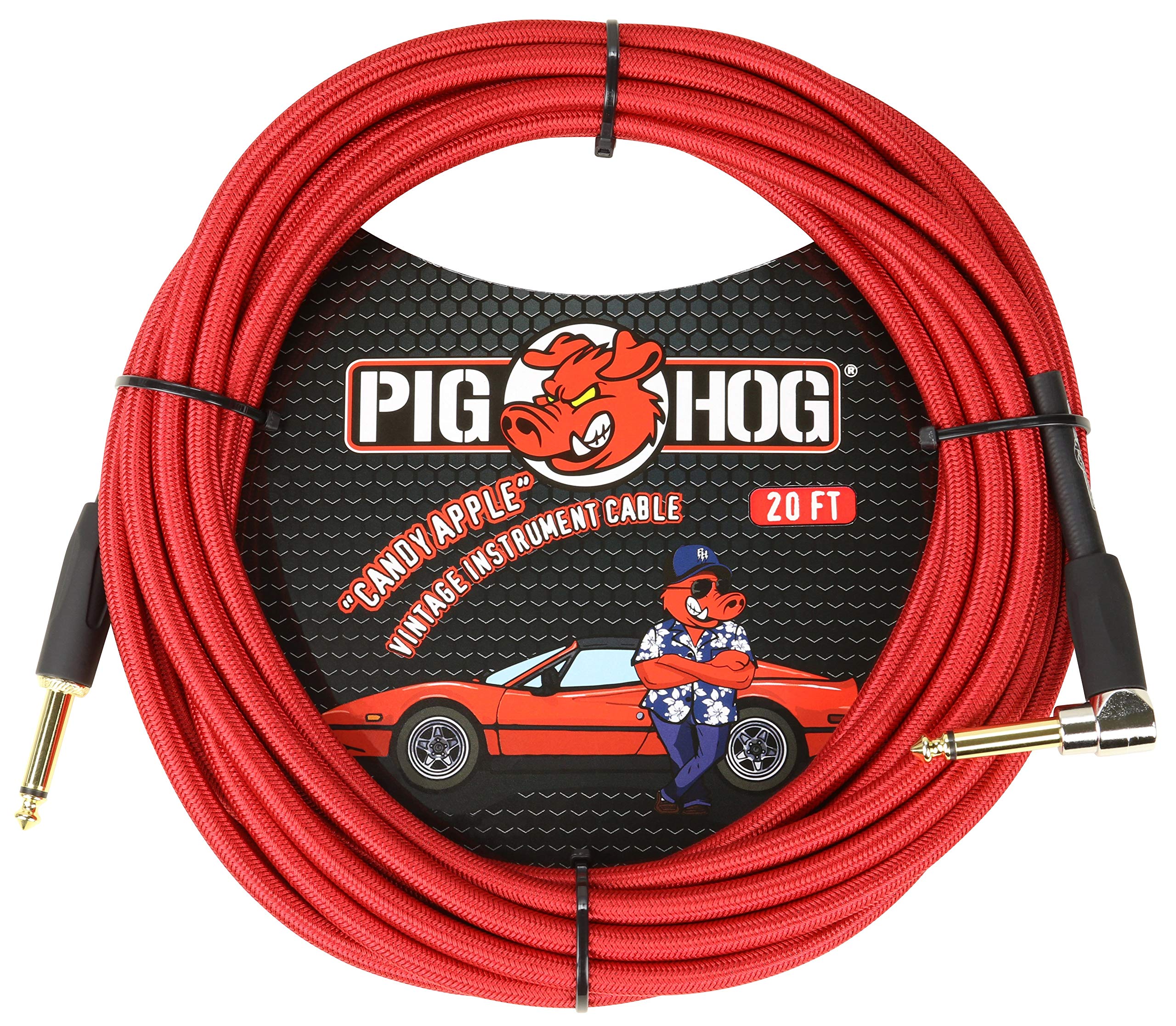 PIGHOG CANDY APPLE RED 20FT INST CABLE R