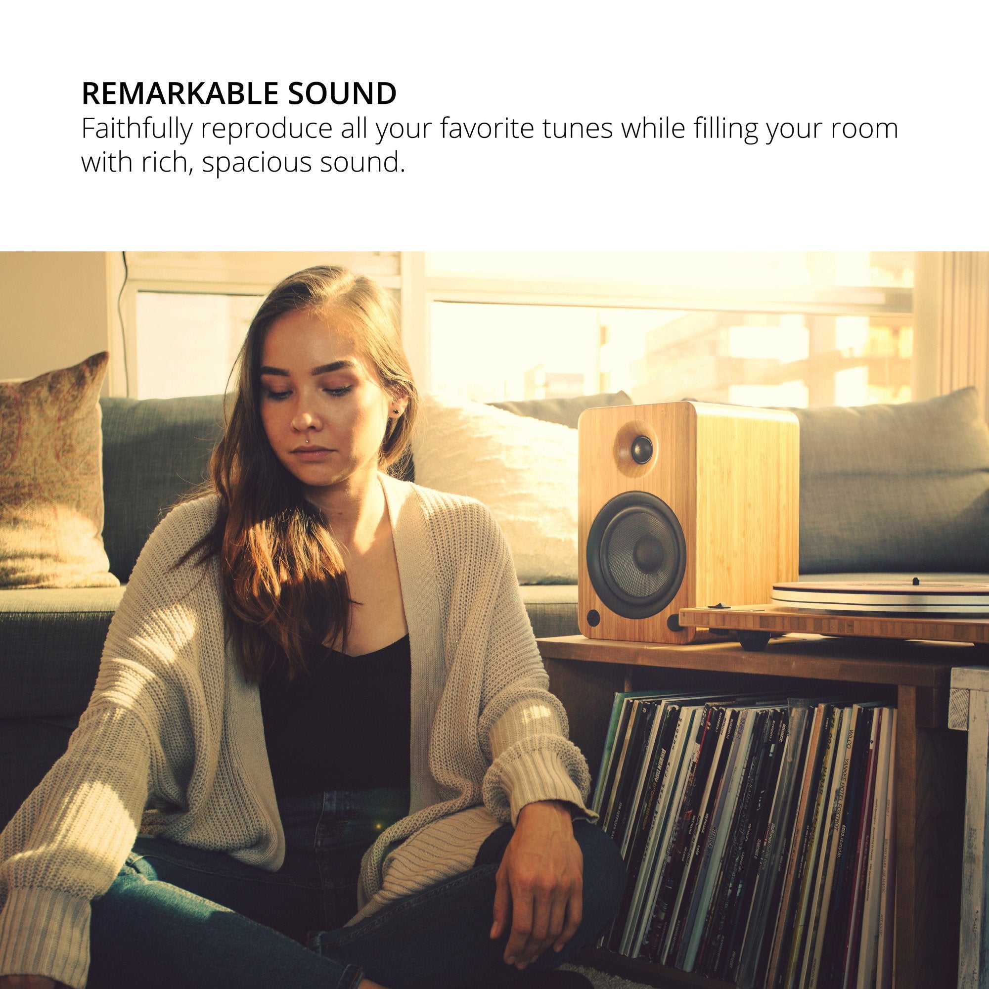 Kanto Yu6Mw Powered Bookshelf Speakers With Bluetooth And Phono Preamp | Pair | Matte White