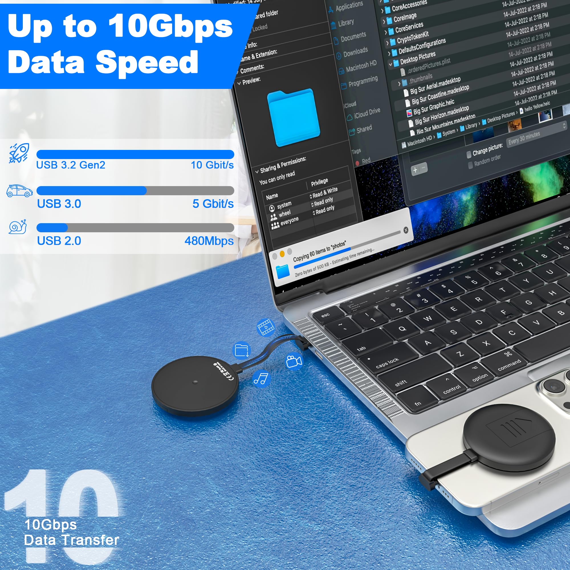 Magnetic M.2 2230 Nvme Ssd Enclosure With Magsafe, Magsafe Ssd For Iphone 15 Pro Max Pro, Usb C 3.2 Gen2 10Gbps Enclosure Suppor