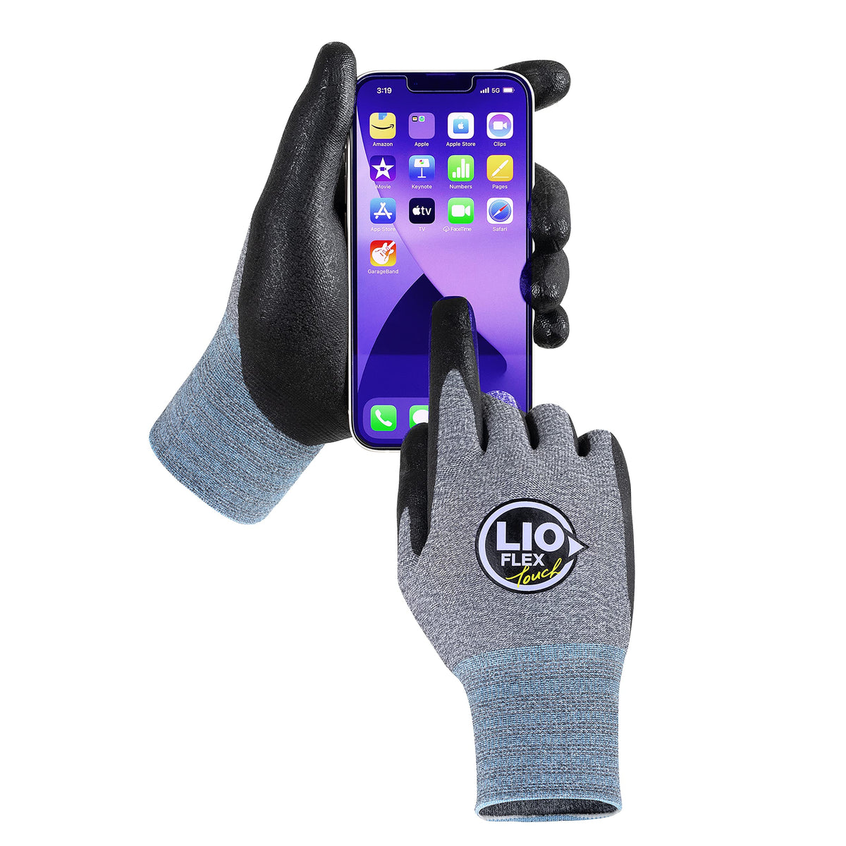 Lio Flex Smart Touch Screen Gloves   Work Gloves Men  Women With Thin, Lightweight, Breathable, Flexible, Durable, Anti Slip, Ho