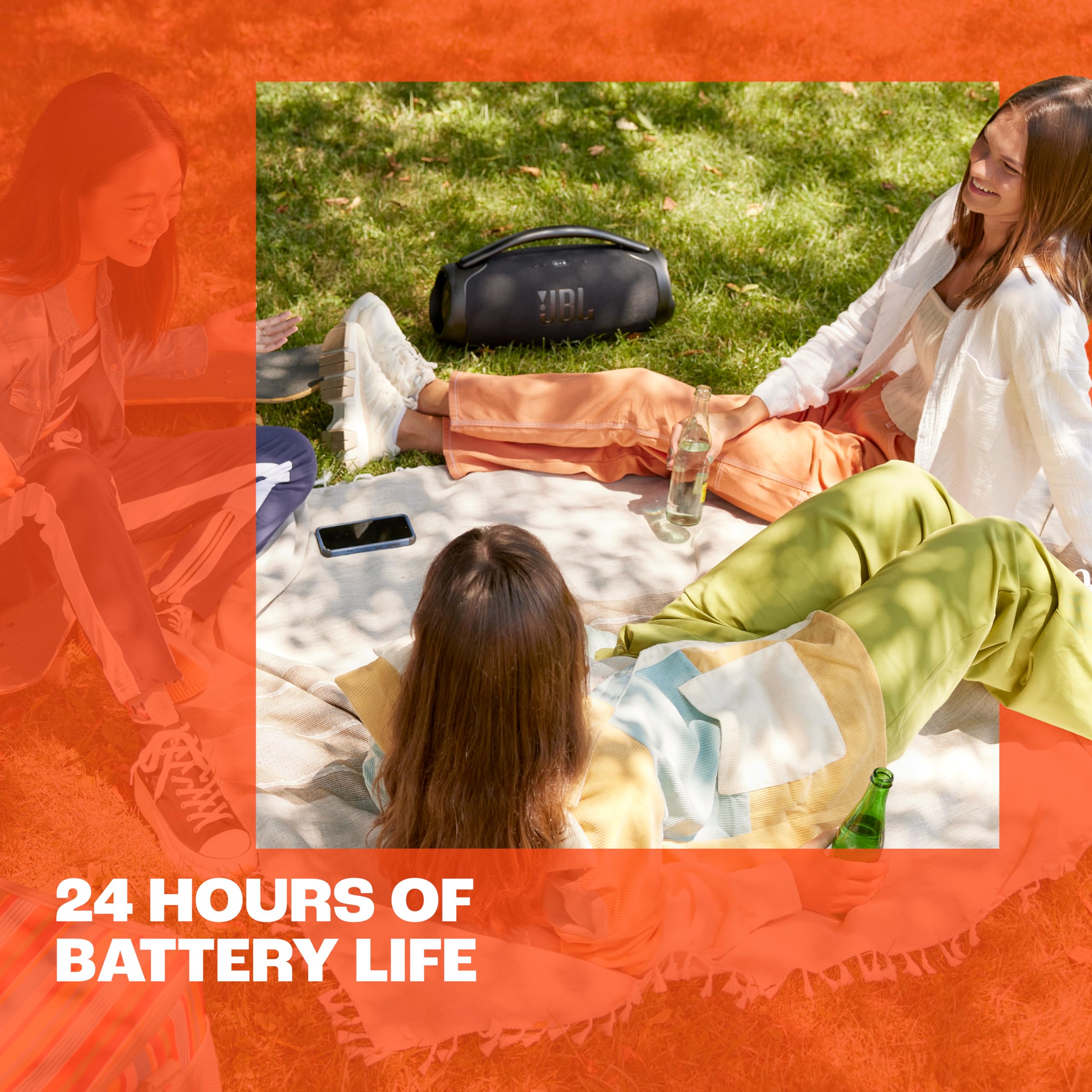 Jbl Boombox 3 - Portable Bluetooth Speaker, Powerful Sound And Monstrous Bass, Ipx7 Waterproof, 24 Hours Of Playtime, Powerbank,