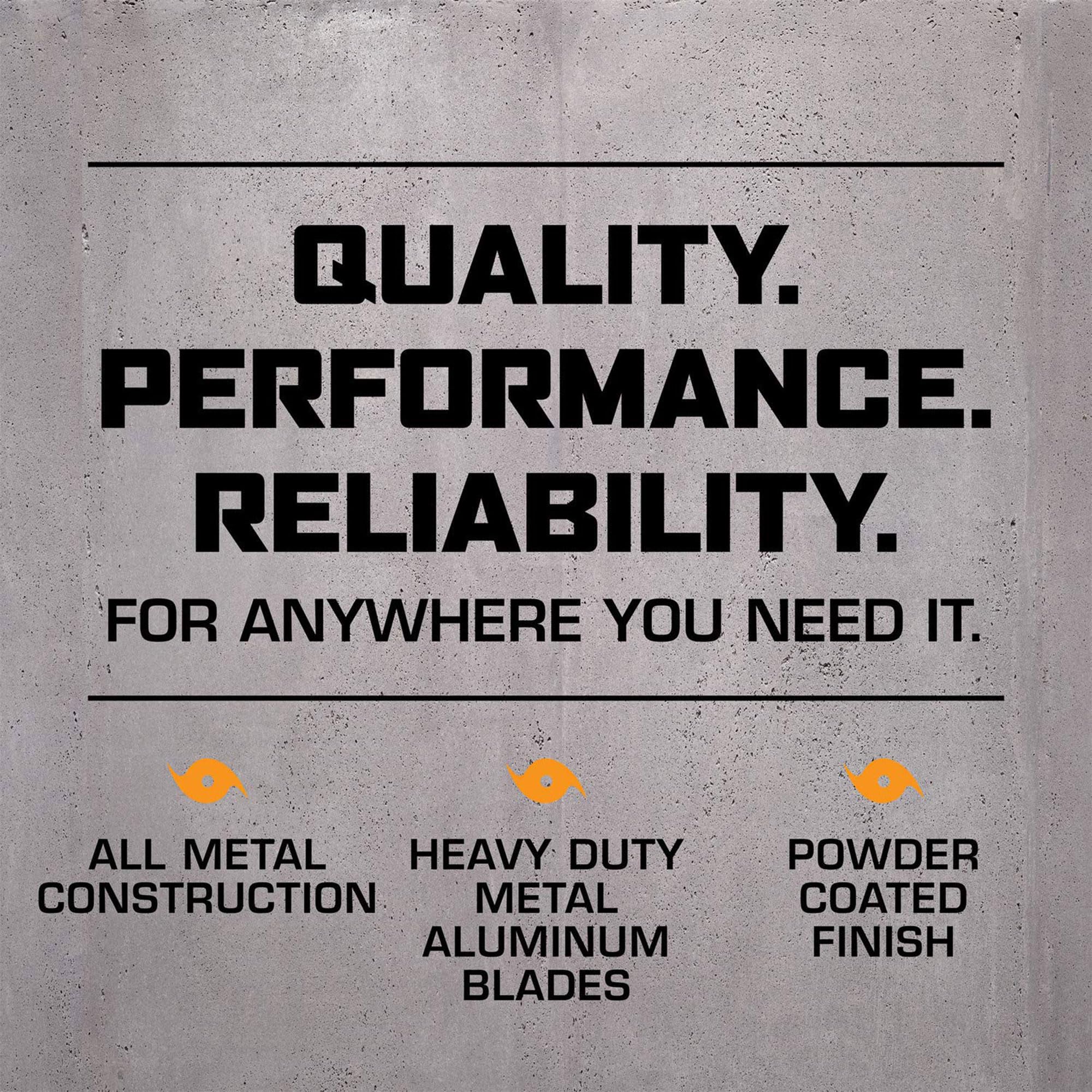 Hurricane Pro Series 16 Inch High Velocity Metal Orbital Wall Floor Fan With 3 Adjustable Speed Settings And 360 Degree Oscillat