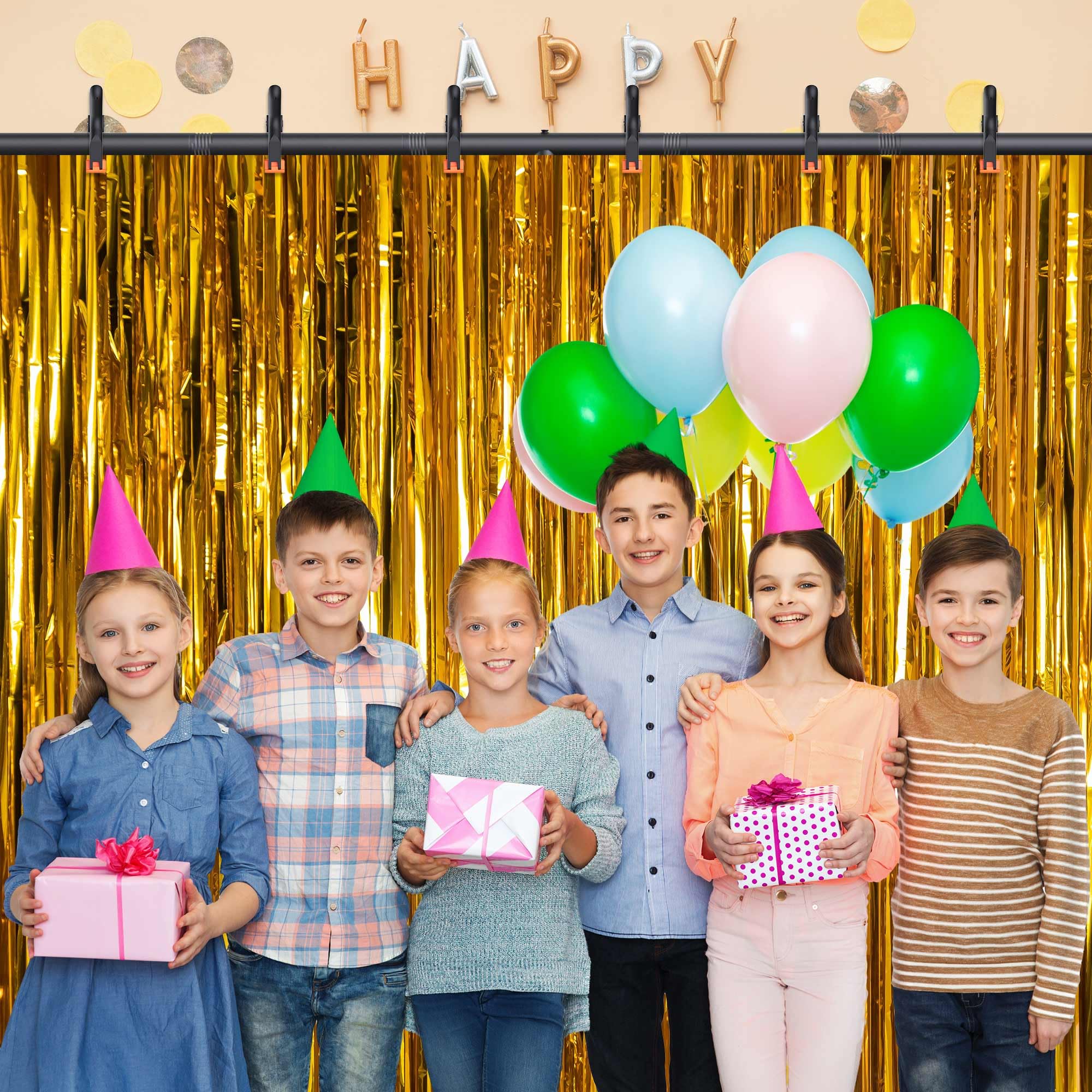 Womnwomn T Shape Backdrop Stand 8X7.2Ft, Height And Width Adjustable Background Stand For Parties,Green Screen Holder With 6 Spr