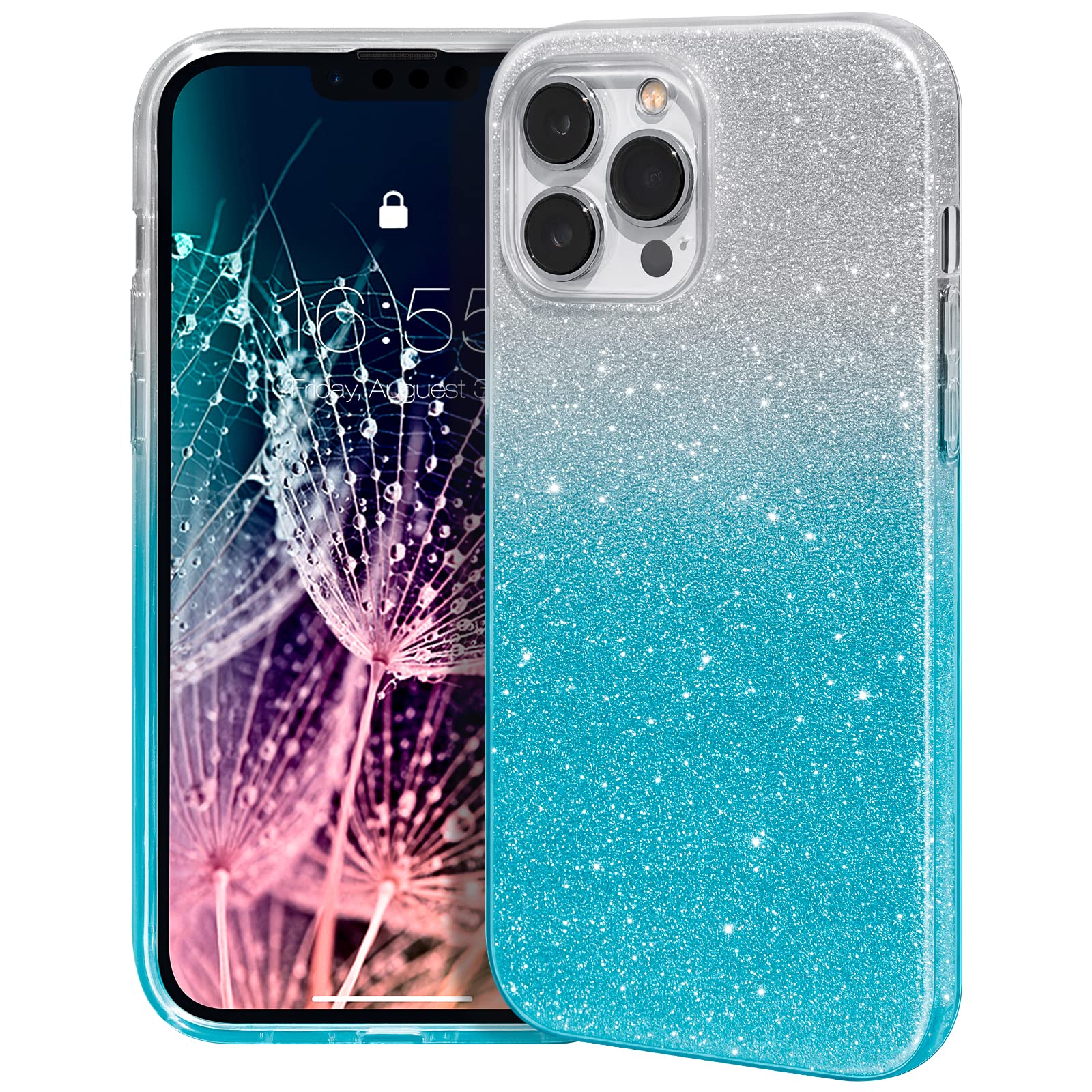 Mateprox Compatible With Iphone 13 Pro Case Bling Sparkle Cute Girls Women Protective Cover For Iphone 13 Pro 6.1'' 2021 (Gradie