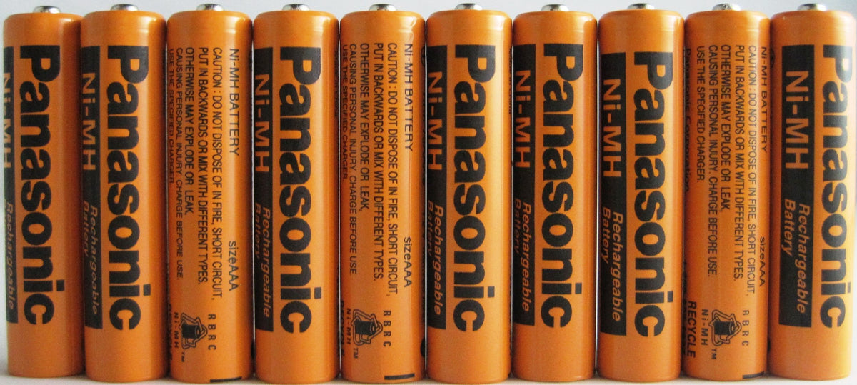 Panasonic Hhr 75Aaa/B 10 Ni Mh Rechargeable Battery For Cordless Phones, 700 Mah (Pack Of 10)