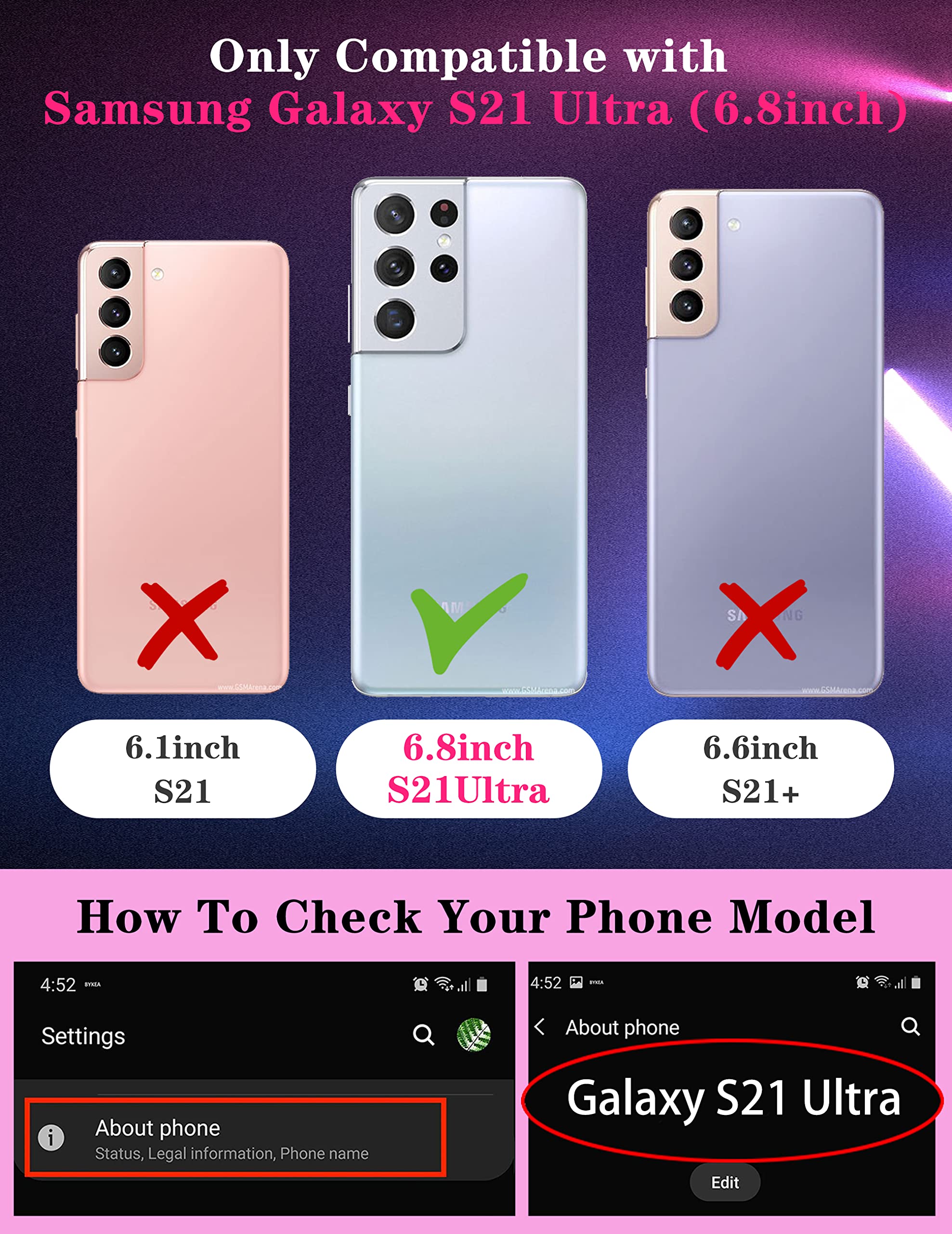 Goocrux (2In1 For Samsung Galaxy S21 Ultra Case Skeleton Yoga Cute Halloween Phone Cover Funny Skull Design With Slide Camera Co