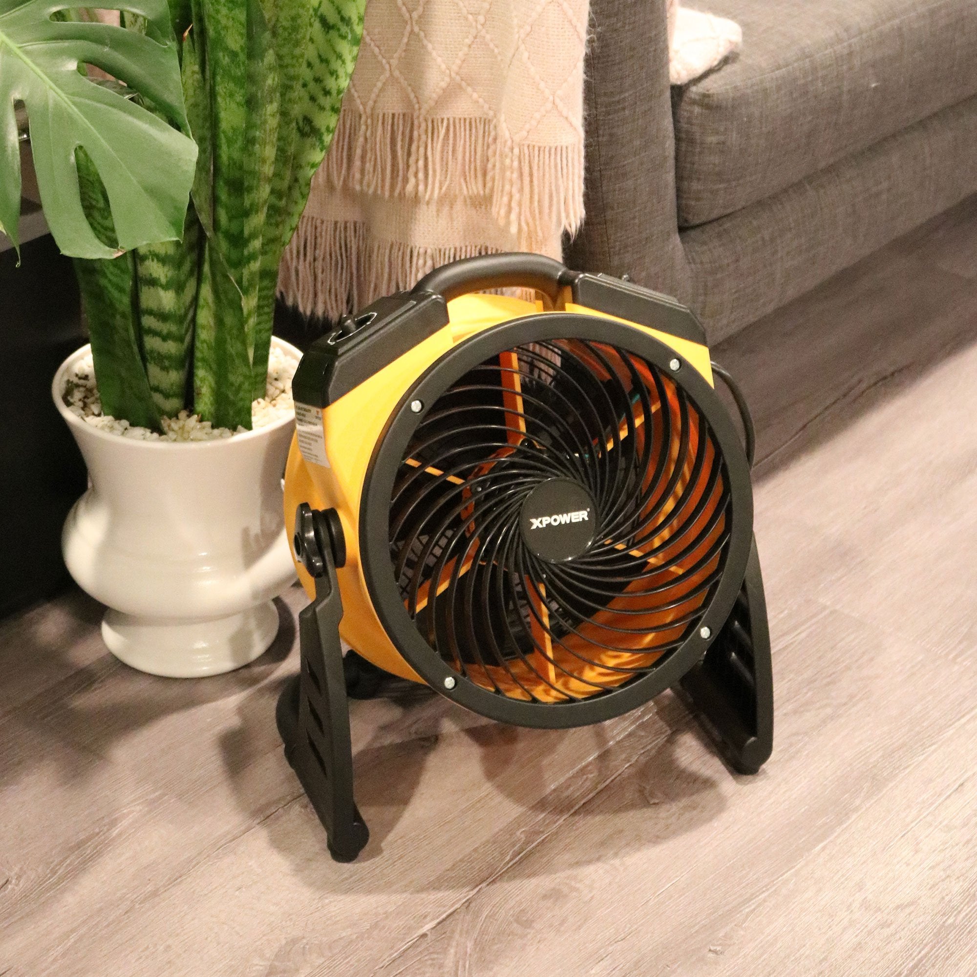 Xpower Fc 100 Heavy Duty Industrial High Velocity Whole Room Air Mover Air Circulator Utility Floor Fan, Variable Speed, Timer,