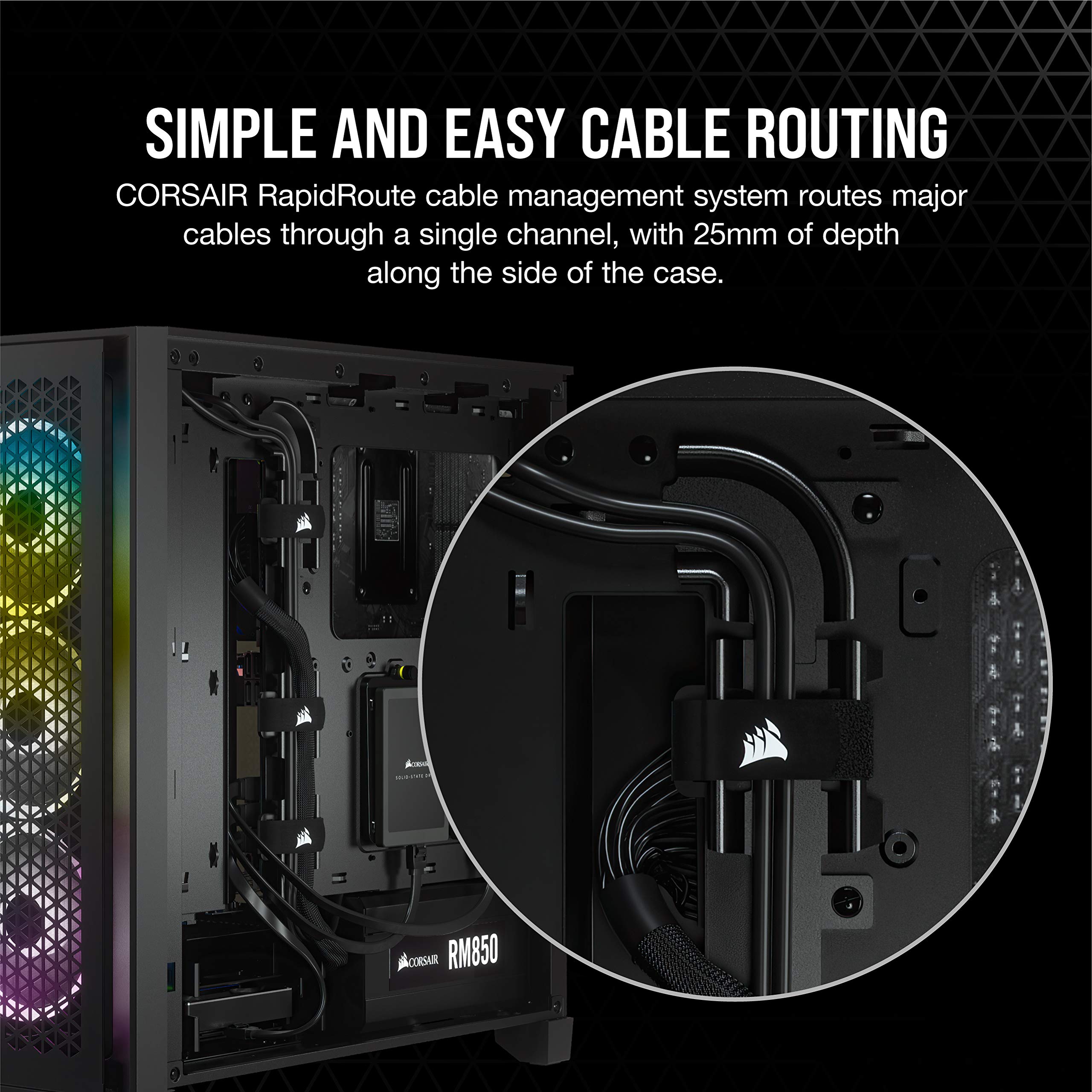 Corsair 4000D Airflow Tempered Glass Mid-Tower Atx Case With Teak Front Panel - High-Airflow - Cable Management System - Spaciou