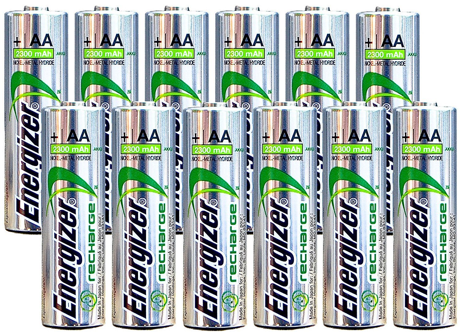Energizer Aa Rechargeable Batteries Nimh 2300 Mah 1.2V Nh15   12 Count