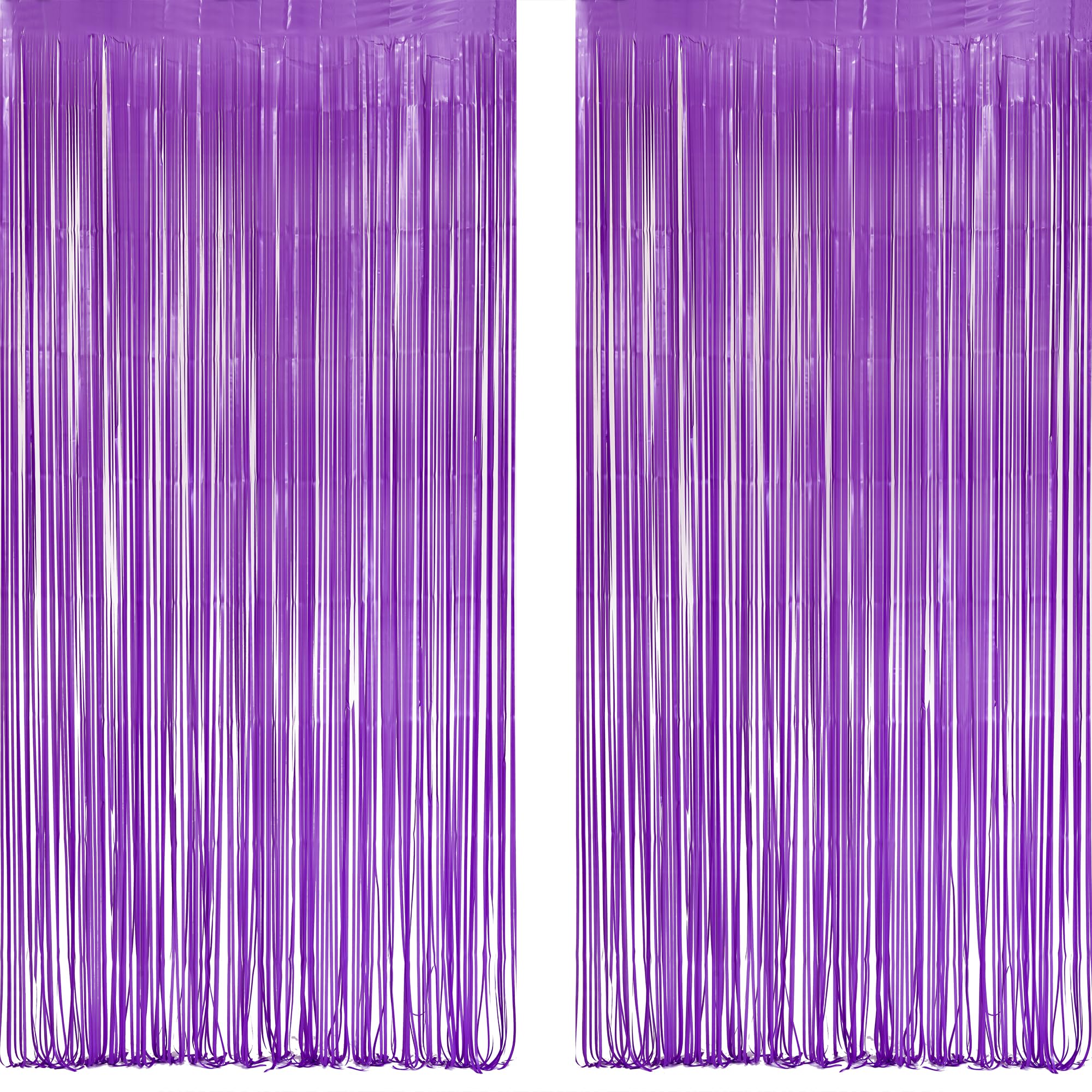 Purple Foil Fringe Party Backdrop   Greatril Party Streamers For Mermaid/Butterfly/Halloween/Wednesday/Galaxy/Star Birthday Part