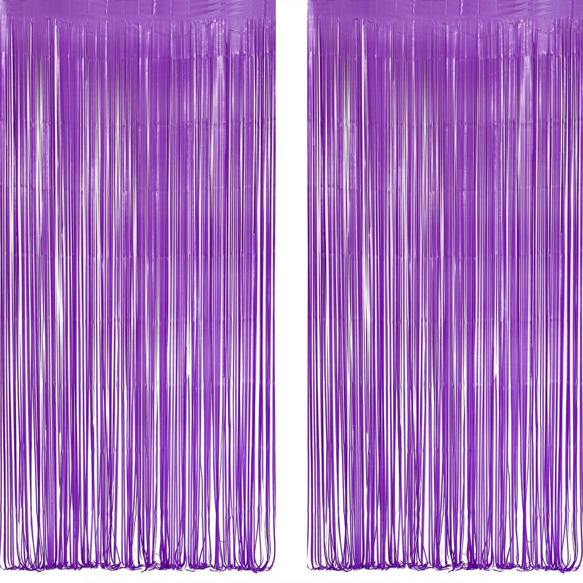 Purple Foil Fringe Party Backdrop   Greatril Party Streamers For Mermaid/Butterfly/Halloween/Wednesday/Galaxy/Star Birthday Part