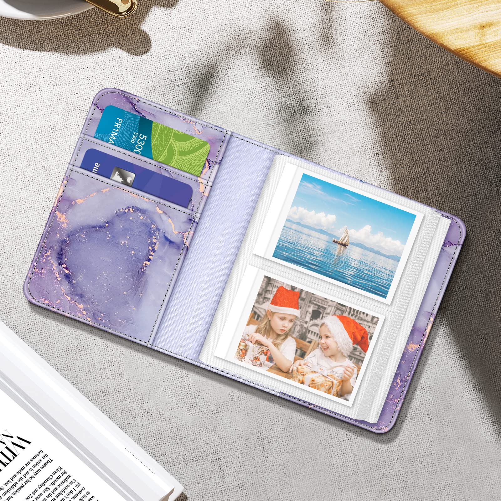 Fintie Small Photo Album For 2X3 Inch Film   104 Pockets Albums For Fujifilm Instax Mini 12/11/99/40/7+/Evo Instant Camera/Insta