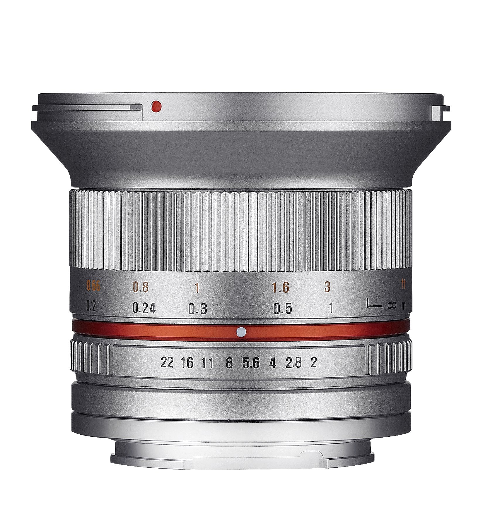 Samyang Sy12M-Fx-Sil 12Mm F2.0 Ultra Wide Angle Lens For Fujifilm X-Mount Cameras, Silver