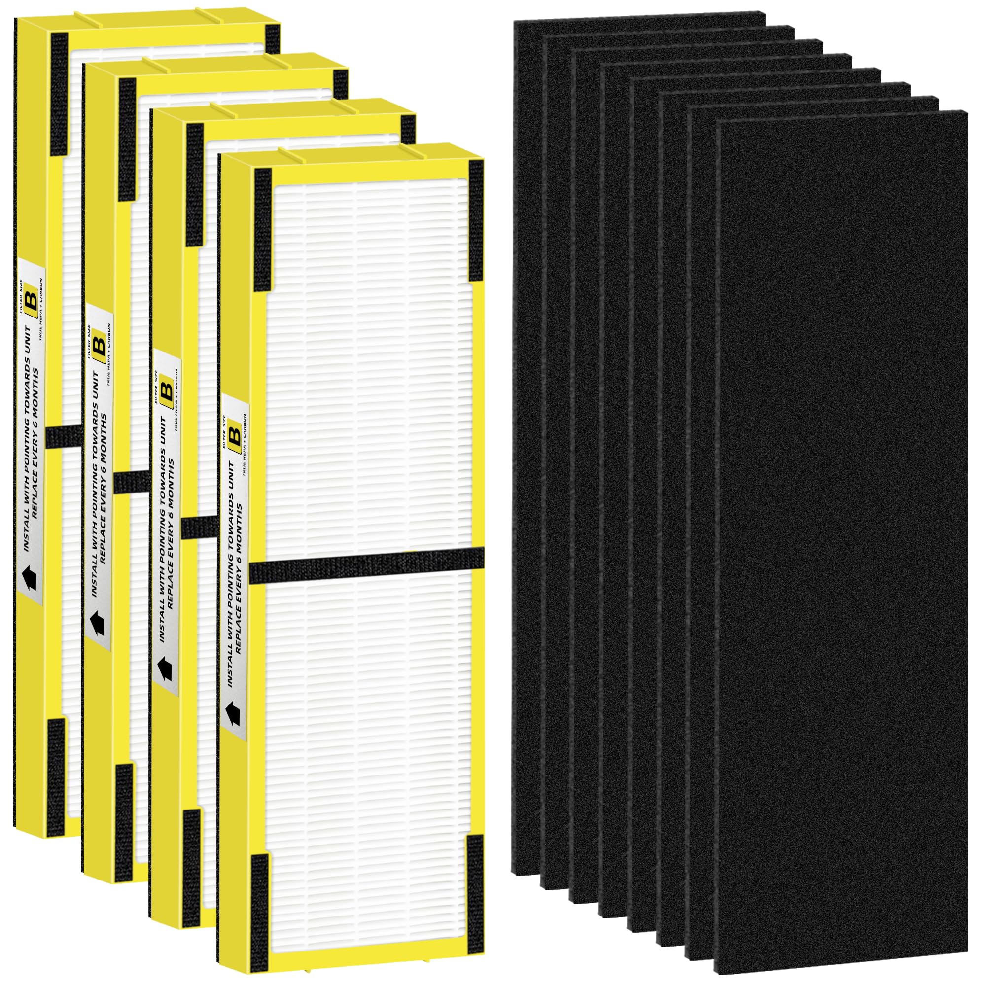 Flt4825 Hepa Filter B Replacement Compatible With G Guardian Air Purifiers Ac4825 Ac4300 Ac4800 Ac4900 Ac4850,4 H13 True Hepa Fi