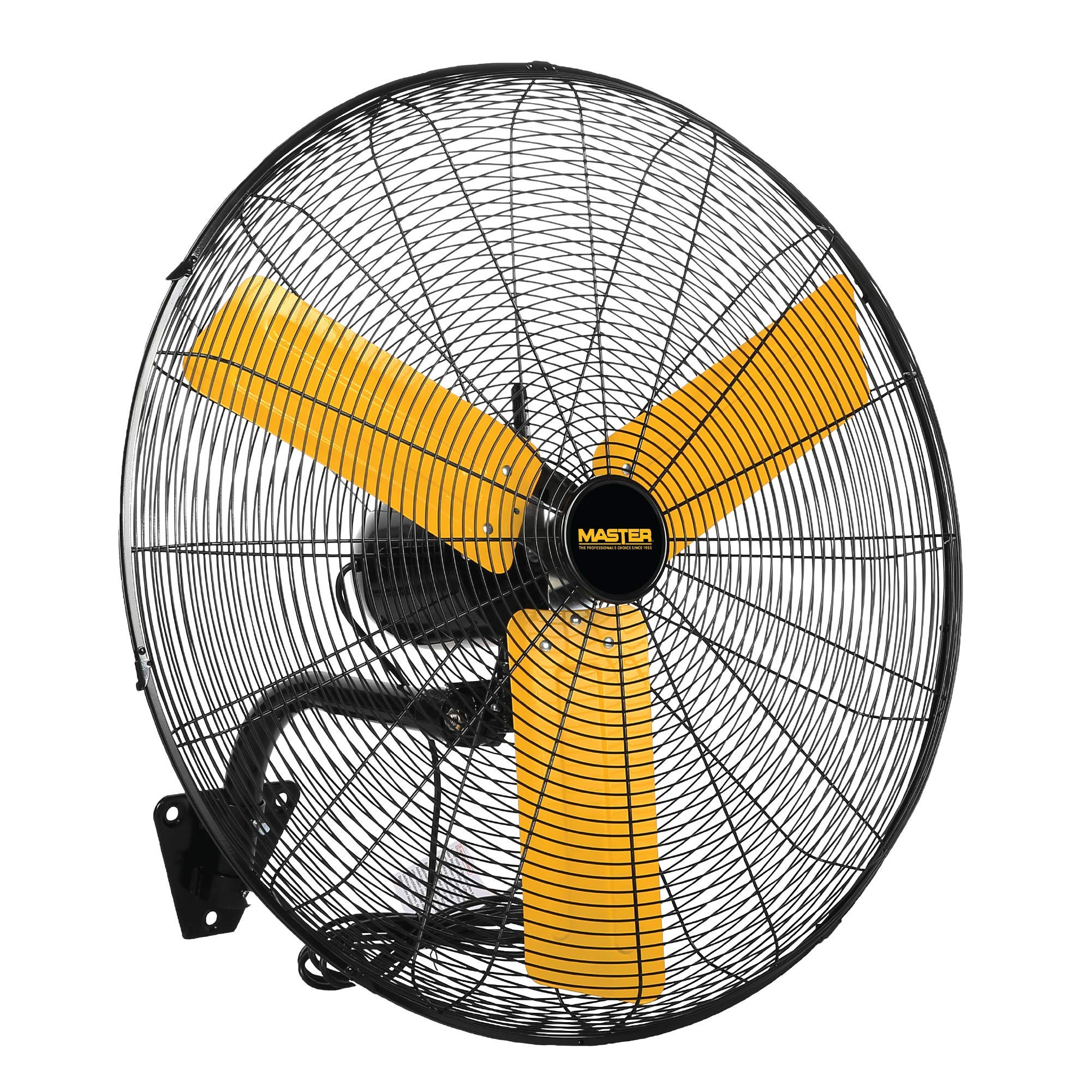Master 30 Inch Industrial High Velocity Wall Mount Fan - Use for Shop, Garage or Warehouse. All-Metal Construction with Steel-Co
