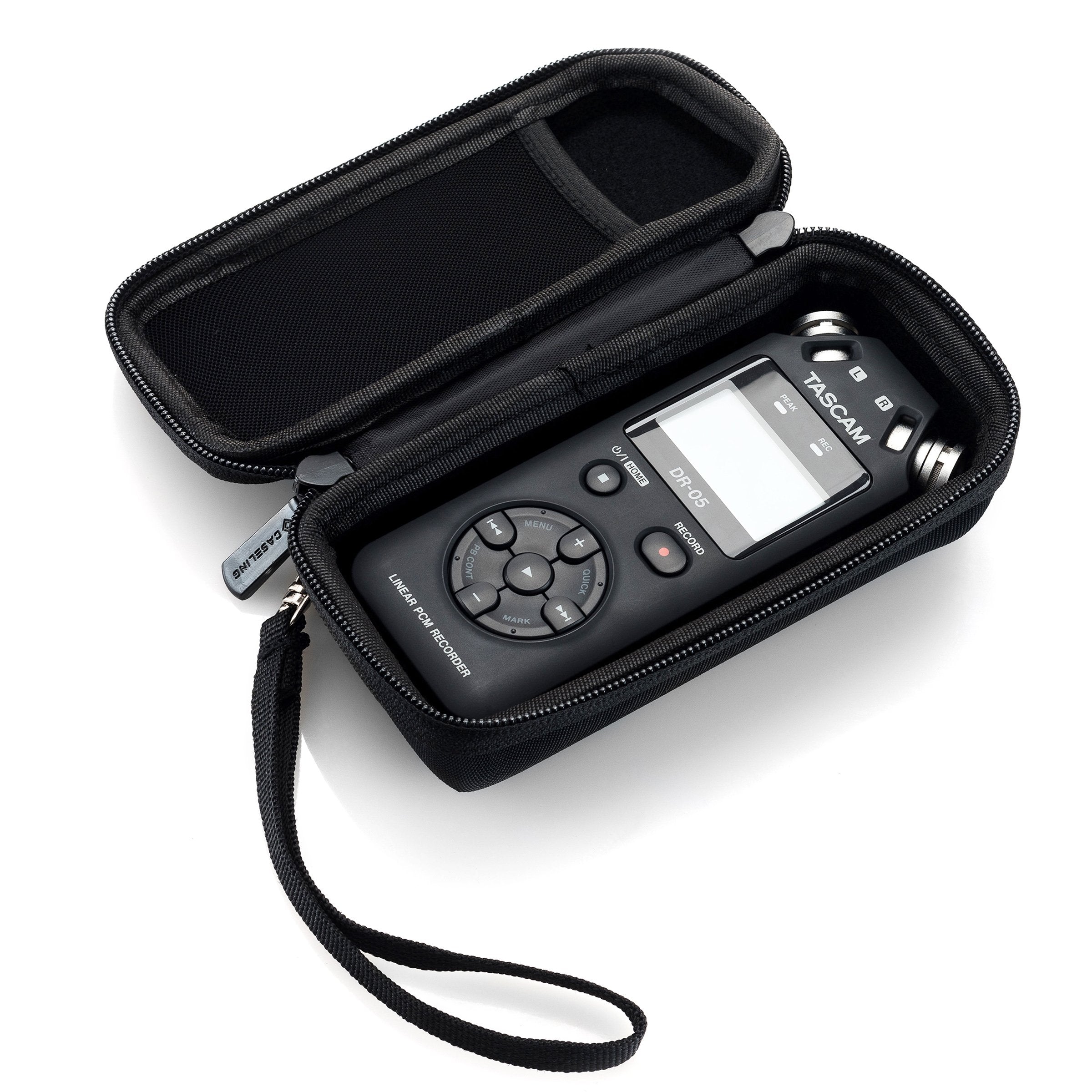 Hard Case Fits Tascam Dr 05X / Dr 05 (Version 2/1) Portable Digital Recorder.   Includes Mesh Pocket For Accessories. By Caselin