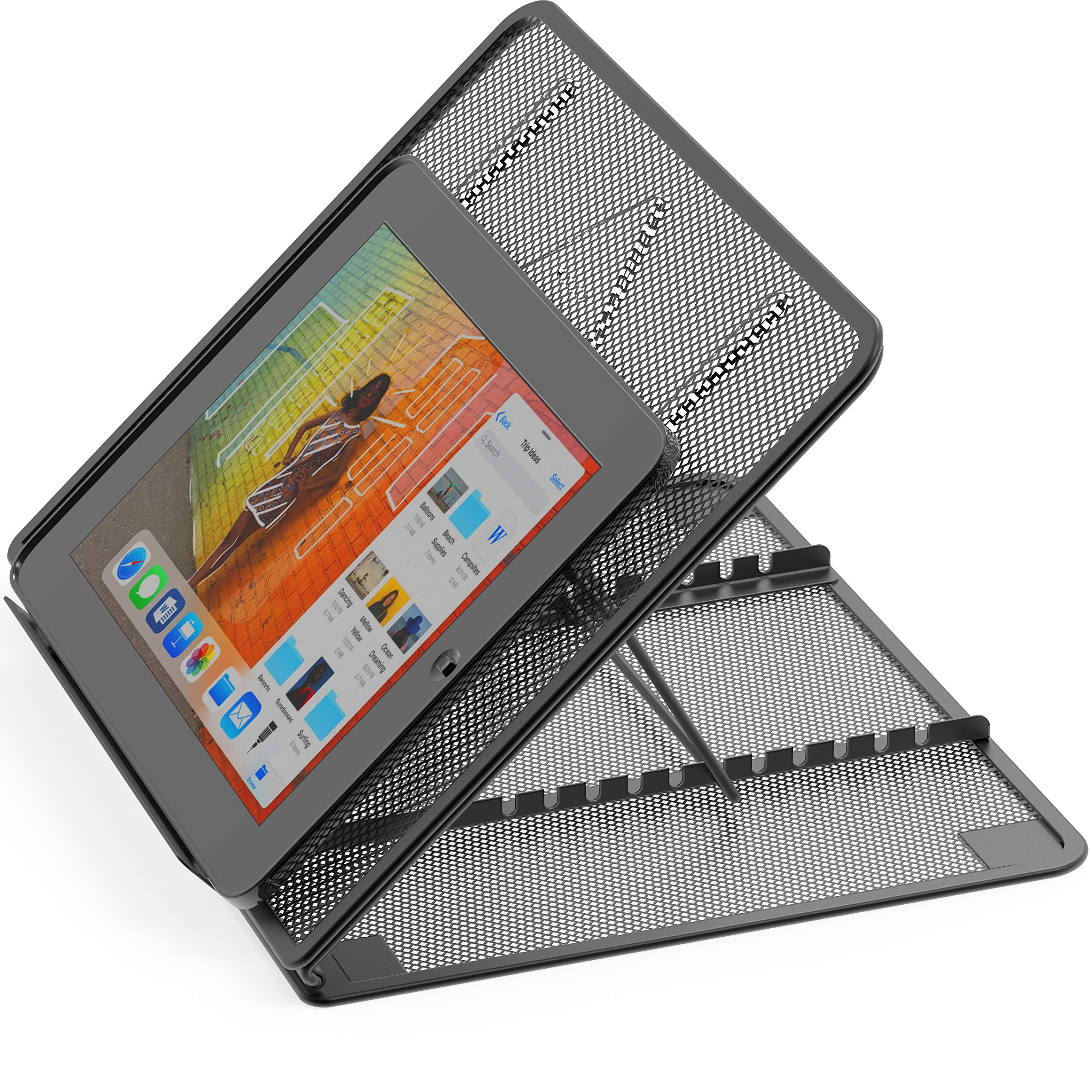 Simple Houseware Mesh Ventilated Adjustable Laptop Stand, Black